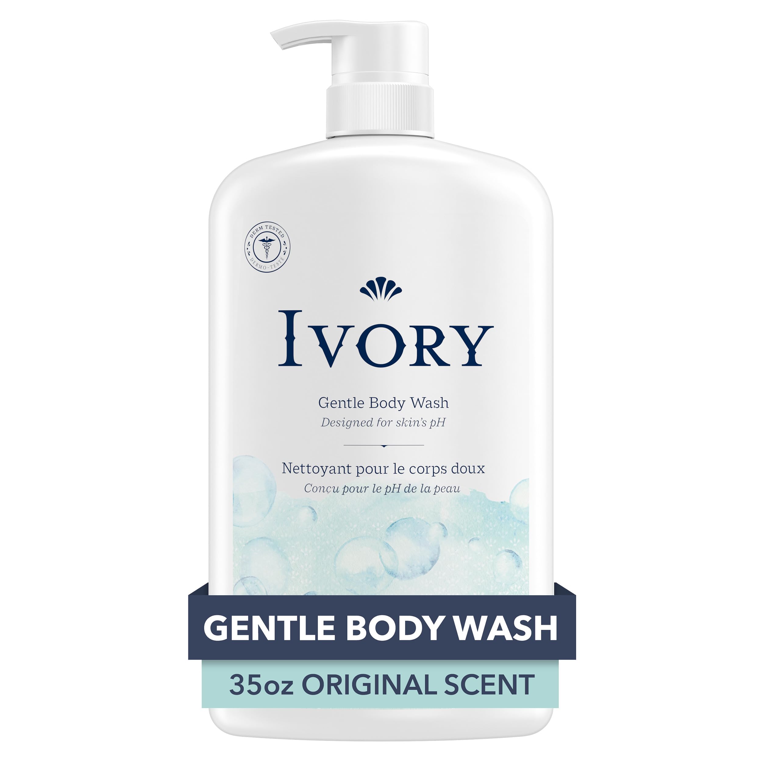 Ivory Body Wash, Designed for the Whole Family, Gentle Formula, Free of Dyes Heavy Perfumes Parabens Phthalates & Silicones