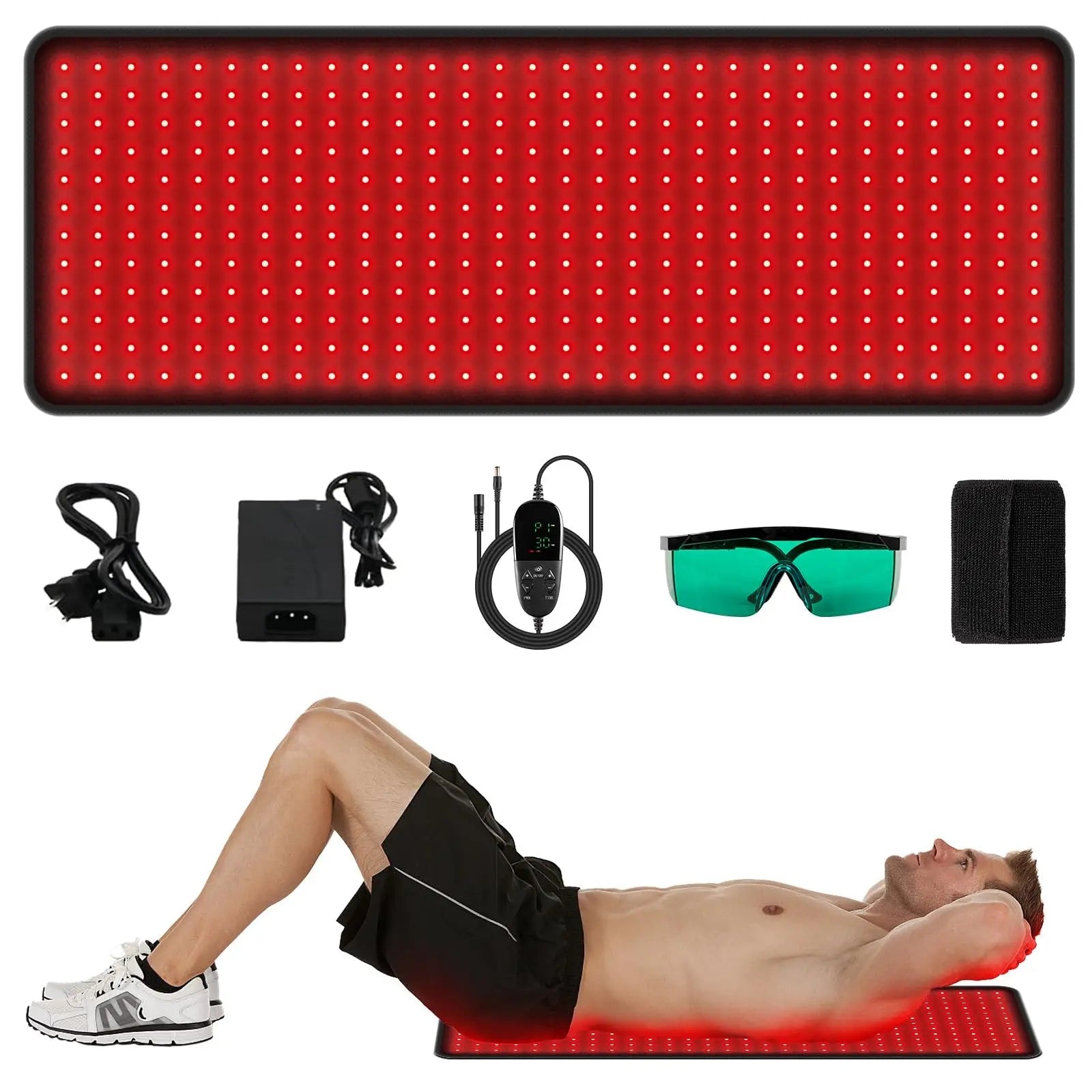 LED Red Light Therapy Pad Upgraded Large Size 660nm Red Light and 850nm Near Infrared Light AOCAAUP Au supplements