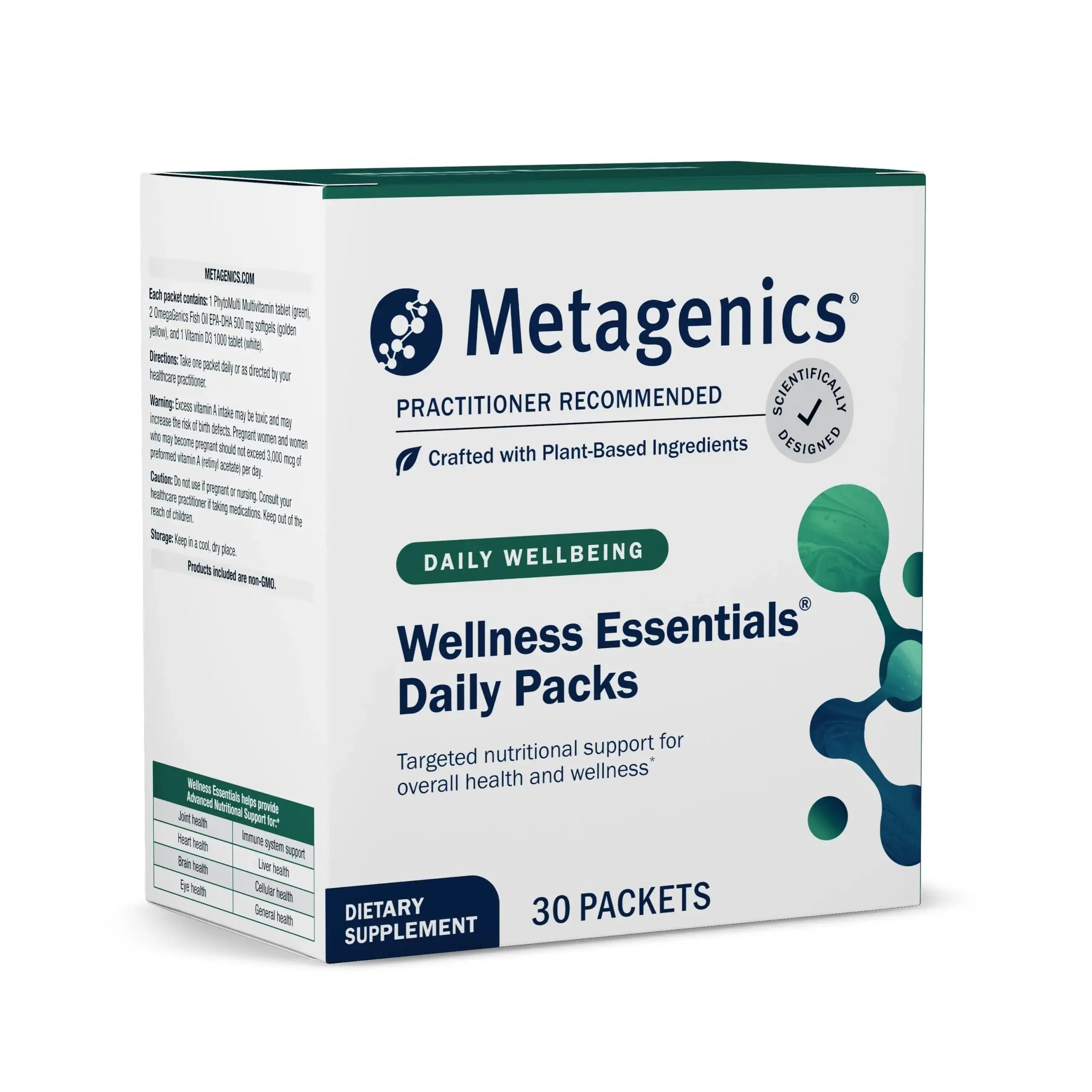 Metagenics Wellness Essentials Daily Packs - Multivitamin & Omega-3 Packets with Vitamins A, C, D, E & B - Supports Heart, Brain, Immune & Bone Health Metagenics Au supplements
