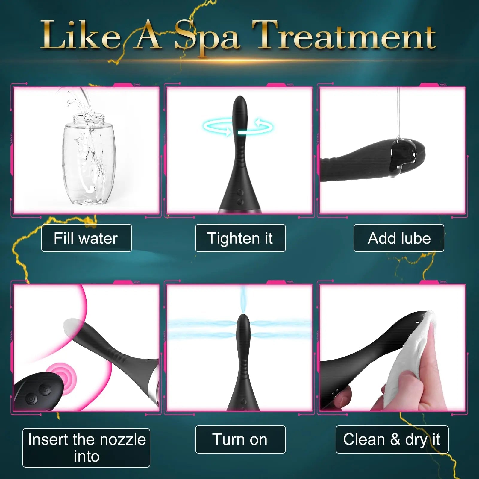 15oz Electric Enema Bulb -Remote Anal Douche, 3 Enema Speeds,Bendable Enema Douche SEXY SLAVE Au supplements