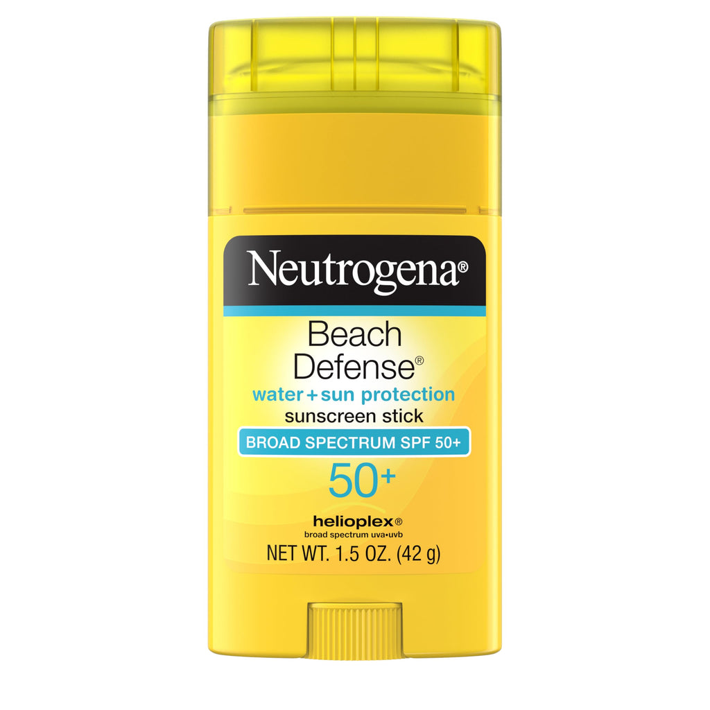 Neutrogena Beach Defense Sunscreen Stick SPF 50, Broad Spectrum Sun Protection for Face & Body, Water-Resistant
