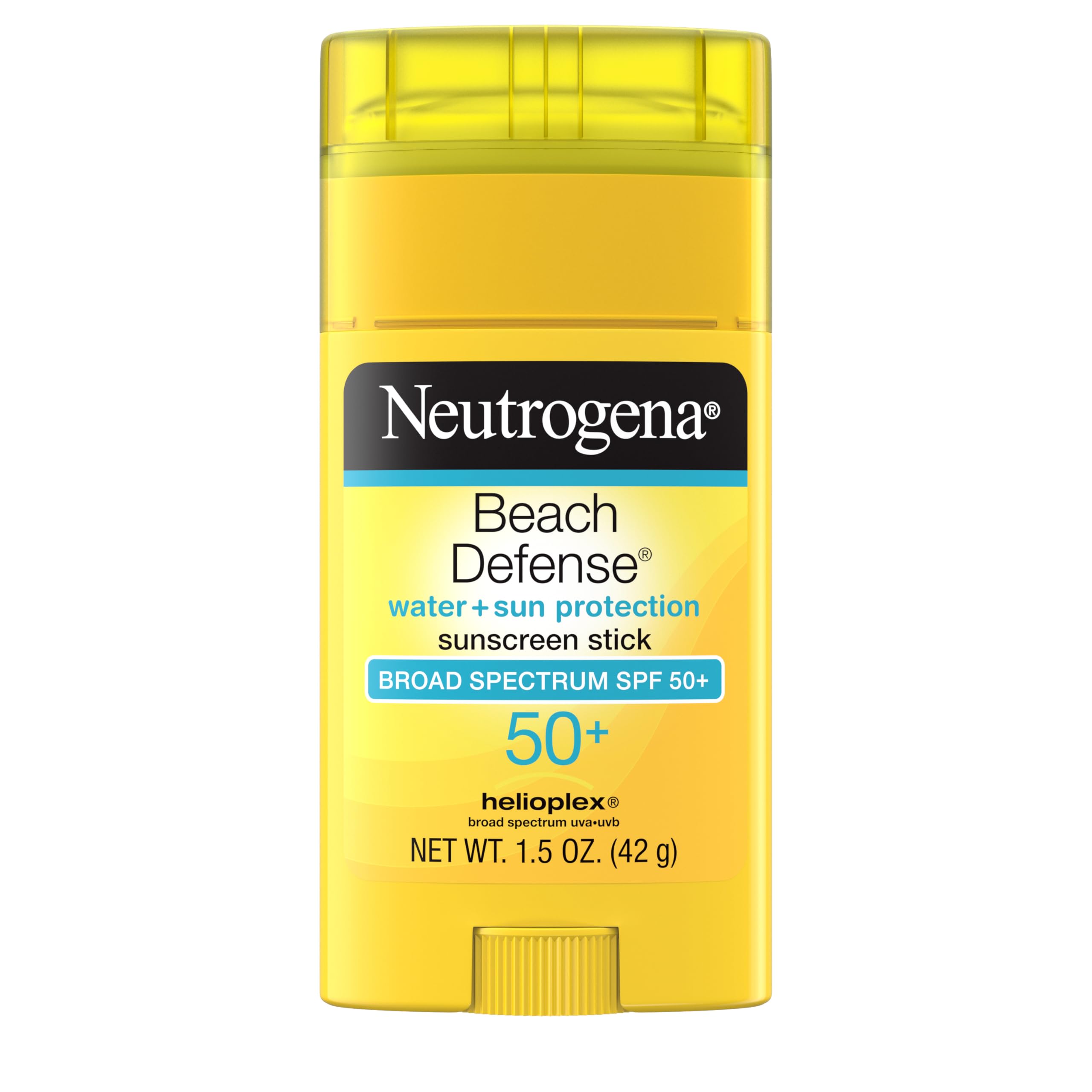 Neutrogena Beach Defense Sunscreen Stick SPF 50, Broad Spectrum Sun Protection for Face & Body, Water-Resistant