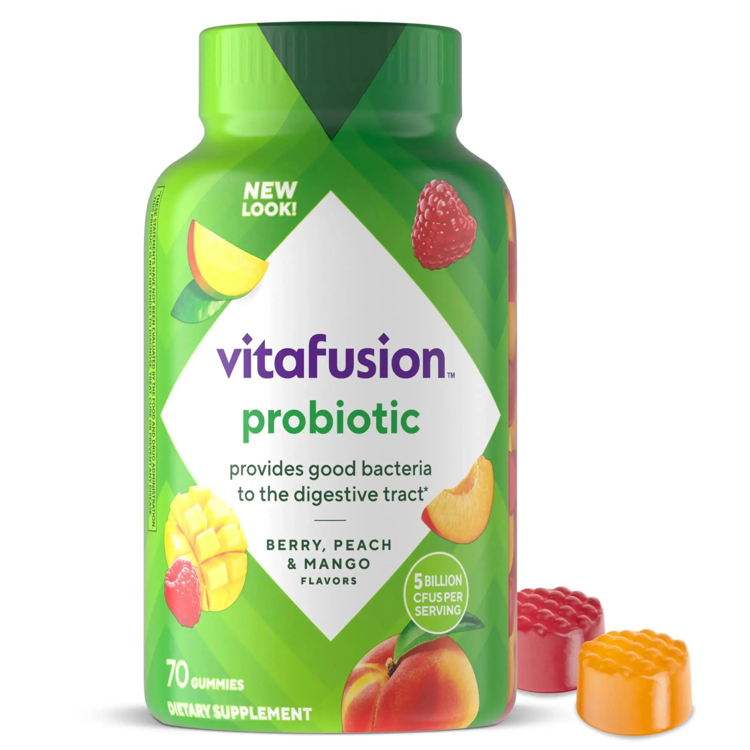 vitafusion Probiotic Gummy Supplements, Raspberry, Peach and Mango Flavors, Probiotic Nutritional Supplements With 5 Billion CFUs Vitafusion Au supplements