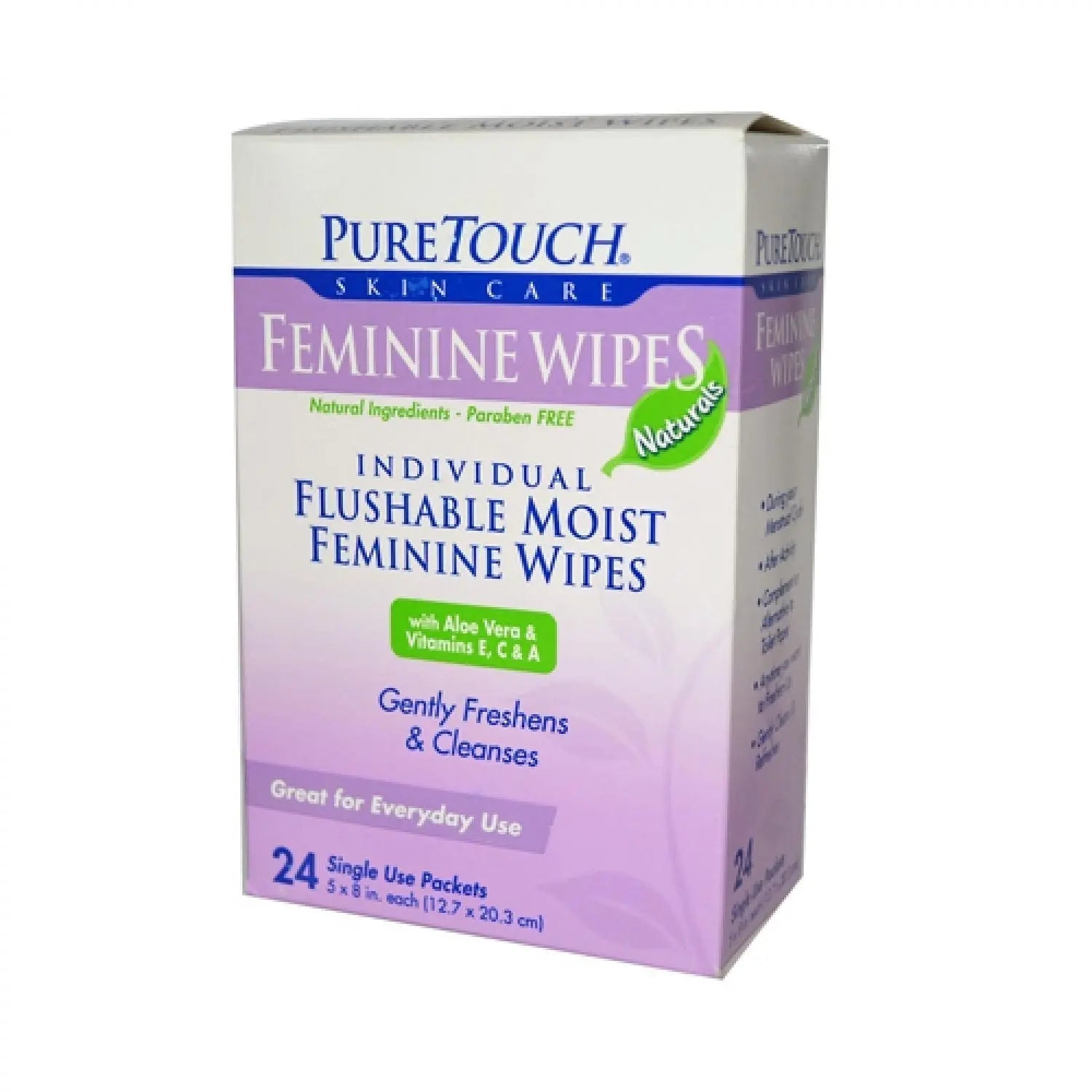 PURETOUCH Skin Care Wipes,Feminine,FLUSHABLE, 24 CT Pure Touch Skin care Au supplements