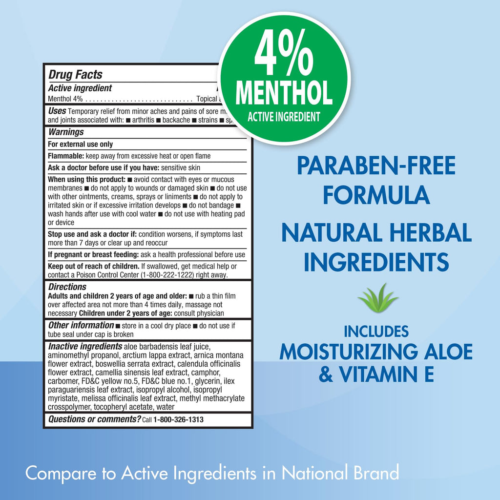 HealthWise Soothing Cold Therapy Gel | 4% Menthol | Vanishing Scent | 3.0 Oz | Arthritis Pain Relief | Topical Analgesic HealthWise Au supplements