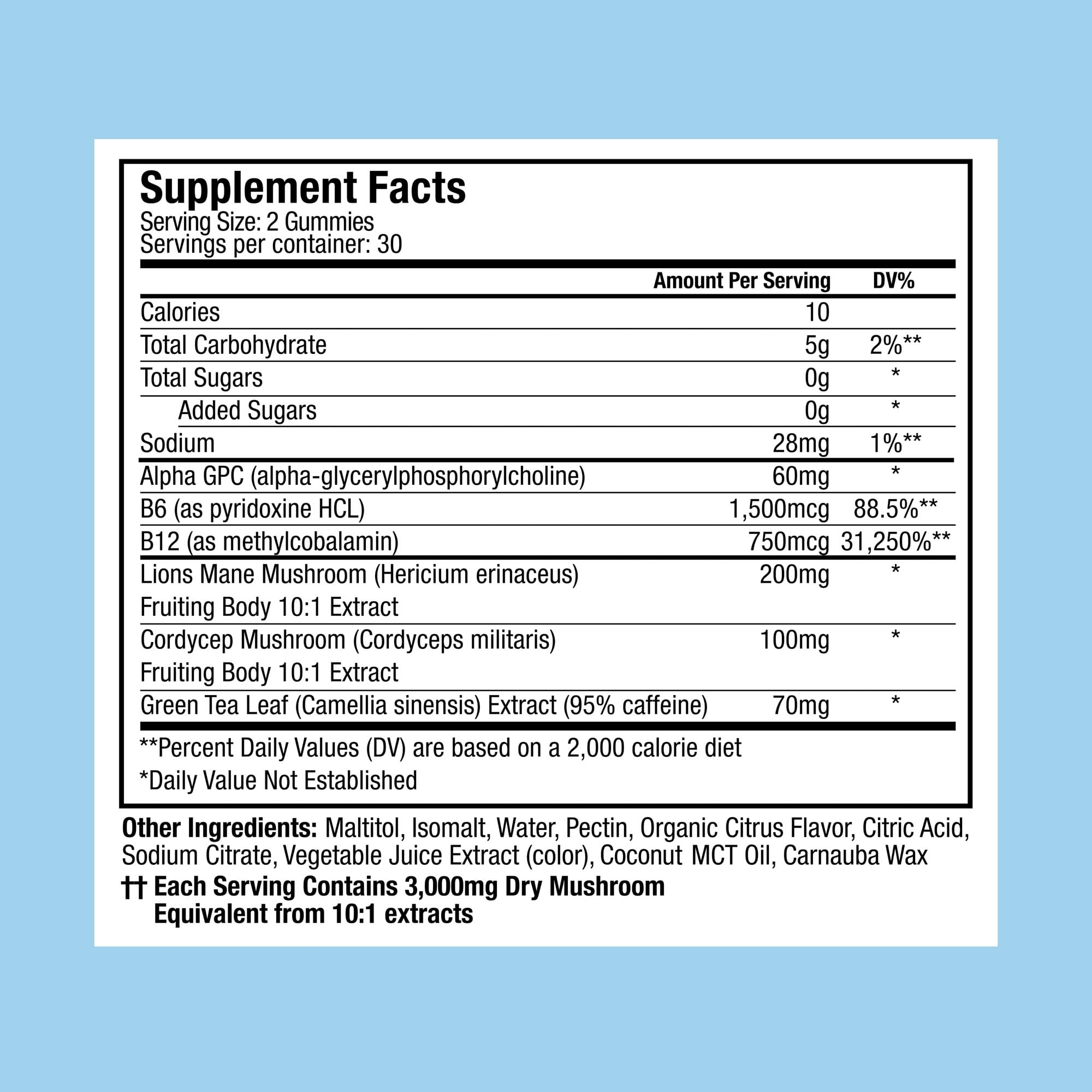 Plant People WonderFocus Mushroom Gummies with Lion’s Mane & Cordyceps - Nootropic Brain Supplement Boosts Memory, Focus, Energy & Mood in Adults | No Sugar, 100% Vegan, Citrus Flavor, 60 Count Plant People Au supplements
