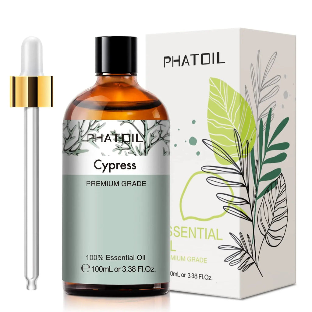 Cypress 3.38fl.oz Essential Oil, PHATOIL Aromatherapy Essential Oils for Diffuser, Humidifier PHATOIL Au supplements