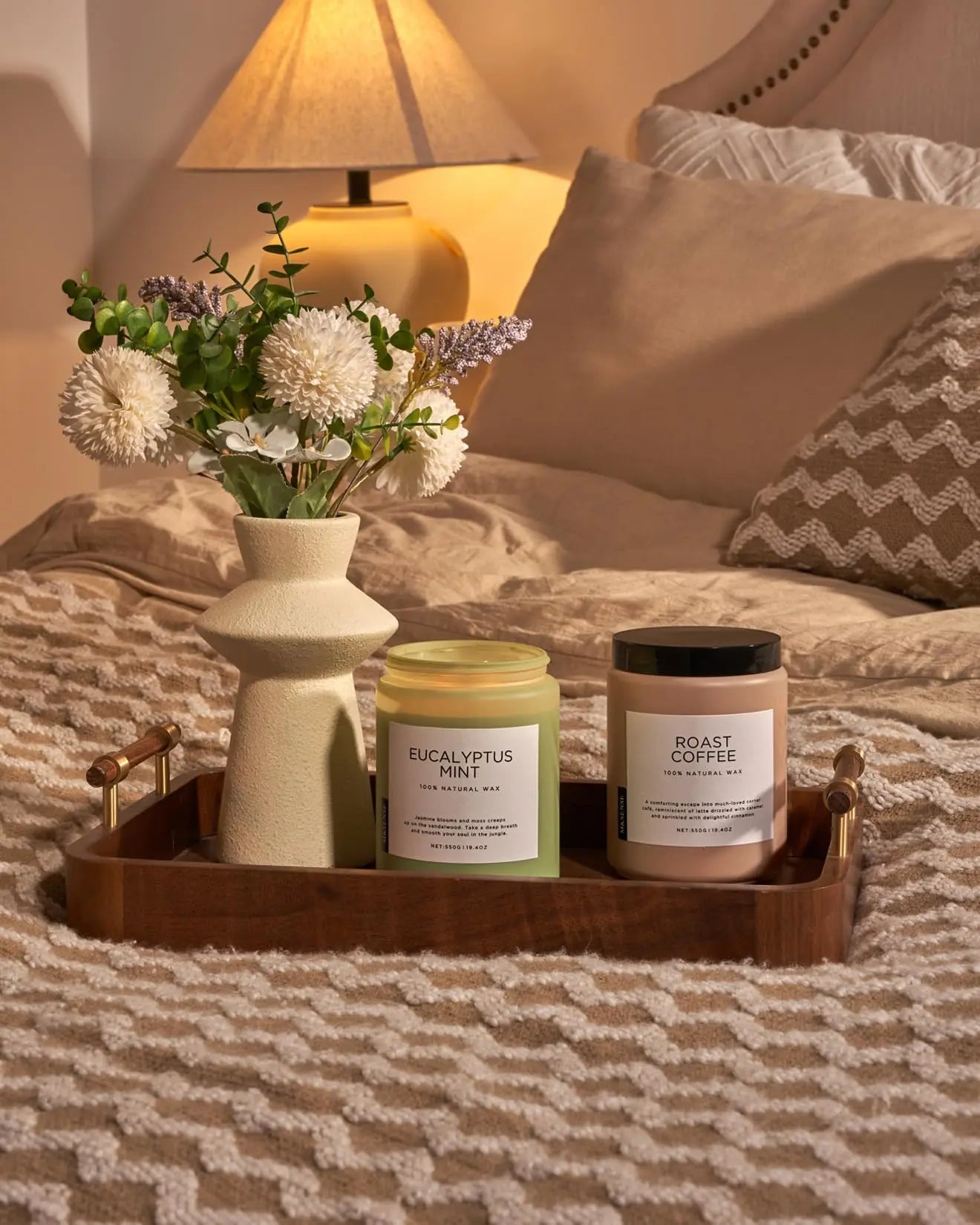 M&SENSE Eucalyptus Mint Candles for Home Scented, 19.4oz 110 Hours Burn Soy Aromatherapy M&SENSE Au supplements