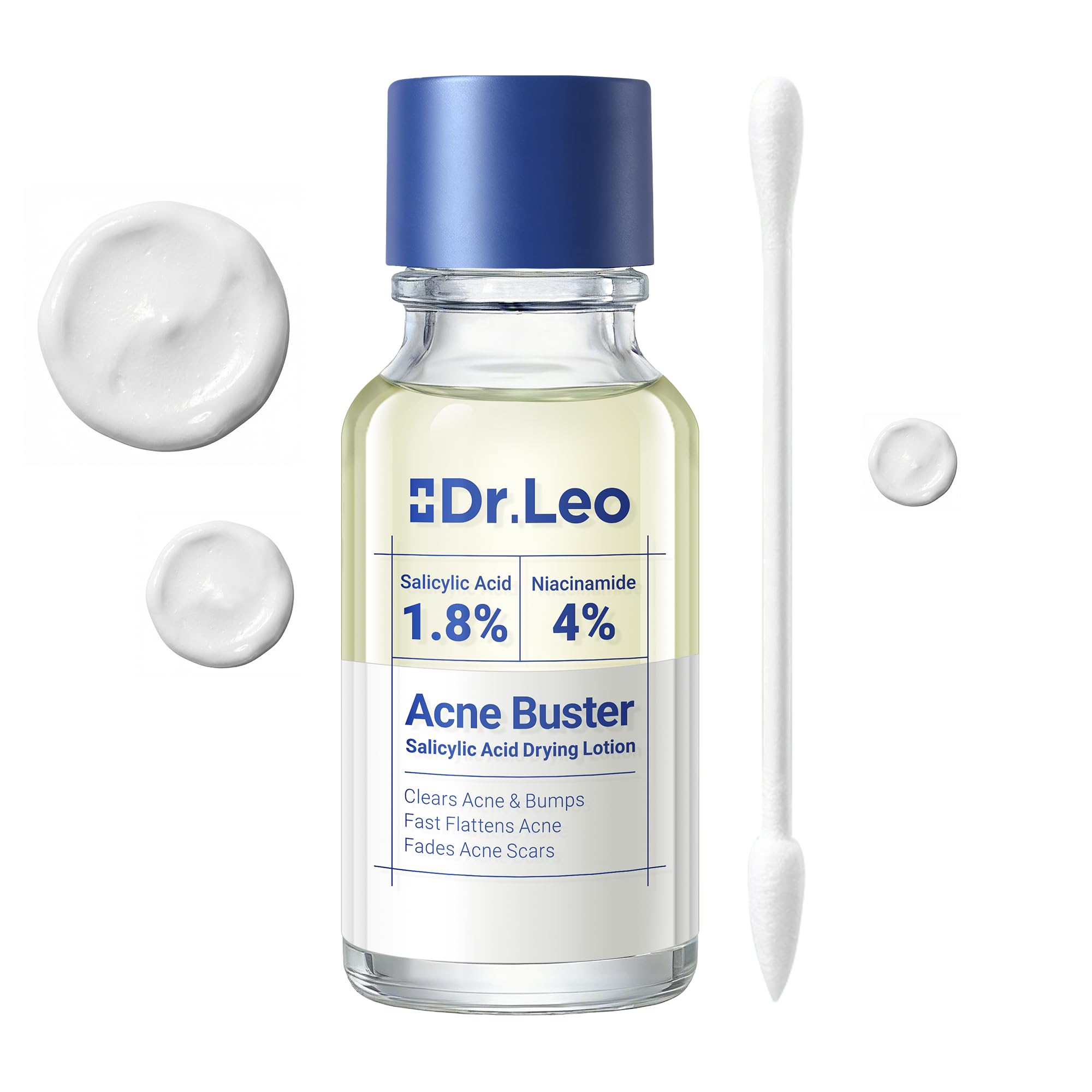 Dr.Leo 1.8% Salicylic Acid Spot Serum, Acne Treatment for Acne-Prone Sensitive Skin | Niacinamide, Fast Pimple Relief, Fades Acne Marks