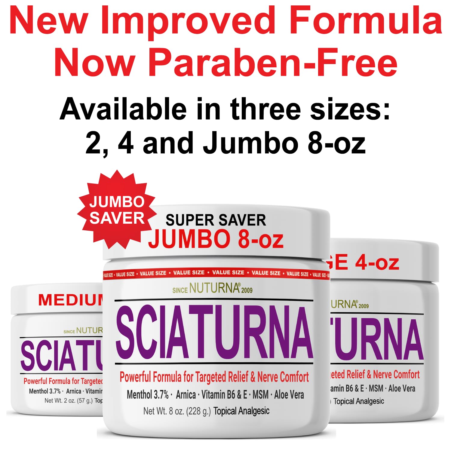 Sciatica Nerve Cream - Maximum Strength Comfort Cream for Feet, Hands, Legs, Toes, Back - Natural Ultra Strength Arnica, MSM, Menthol, Soothing Comfort, 2 Oz Nuturna Au supplements