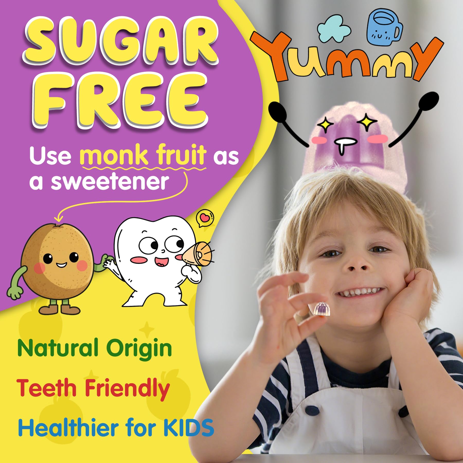Kids Focus Gummies - Brain Supplements with Vegan Omega 3 DHA, Phosphatidylserine, L-Theanine, L-Tyrosine, Methylated B6 & B12 for Kids & Teen Support Attention, Memory, Nootropic, Sugar Free 60cts NEVISS Au supplements