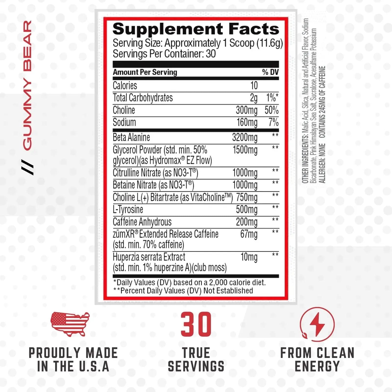 Purus Labs NOXYGEN PREWORKOUT Powder, 30 Servings (Gummy Bear) Purus Labs Au supplements