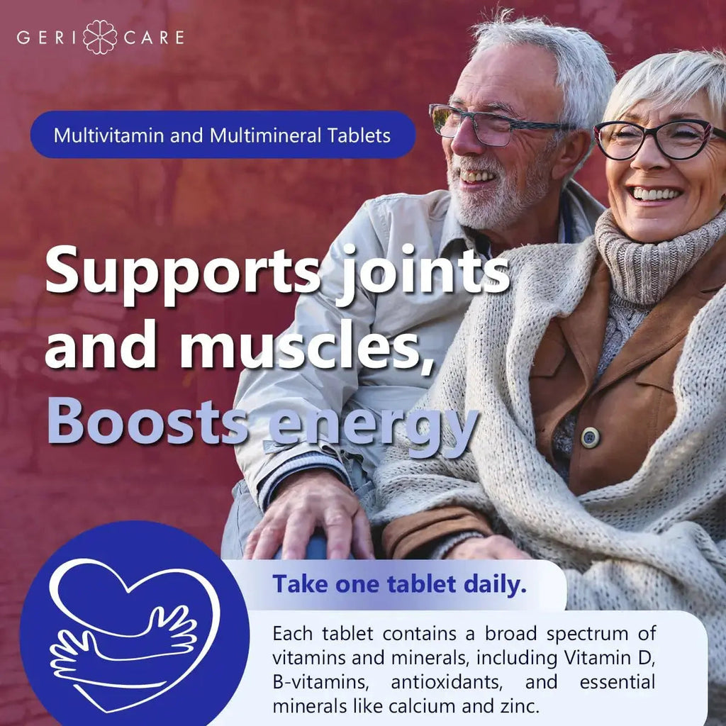 GeriCare Senior Tab 50+ Multivitamin and Minerals Tablets - Immune Support - Age-Defying Nutrition, 100 Count (Pack of 2) GeriCare Au supplements