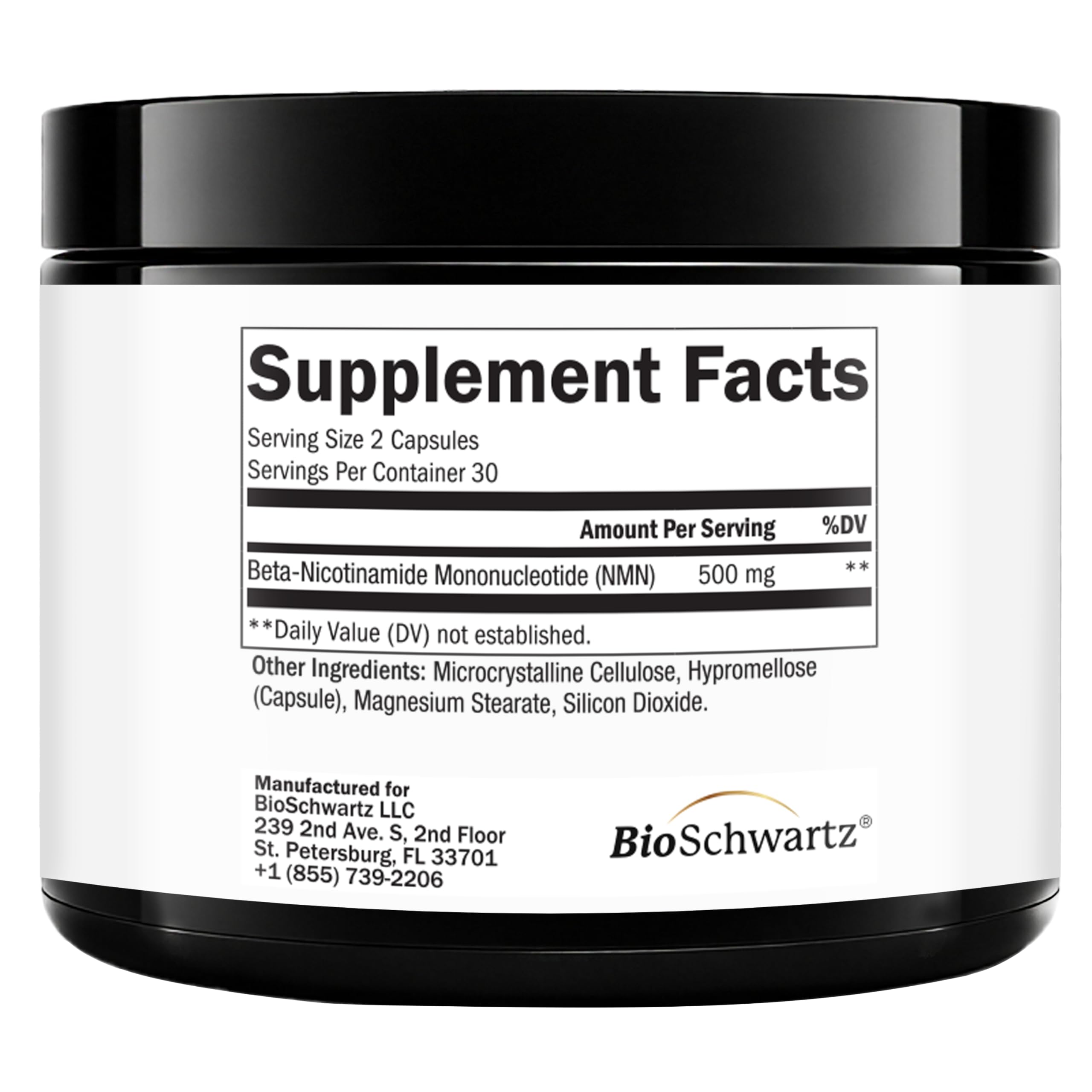 BioSchwartz NMN Supplement - 500mg Nicotinamide Mononucleotide - 30 Servings, 60 Capsules - Made in The USA with Premium Globally Sourced Ingredients, Third-Party Tested, Gluten-Free NMN Supplement BioSchwartz Au supplements