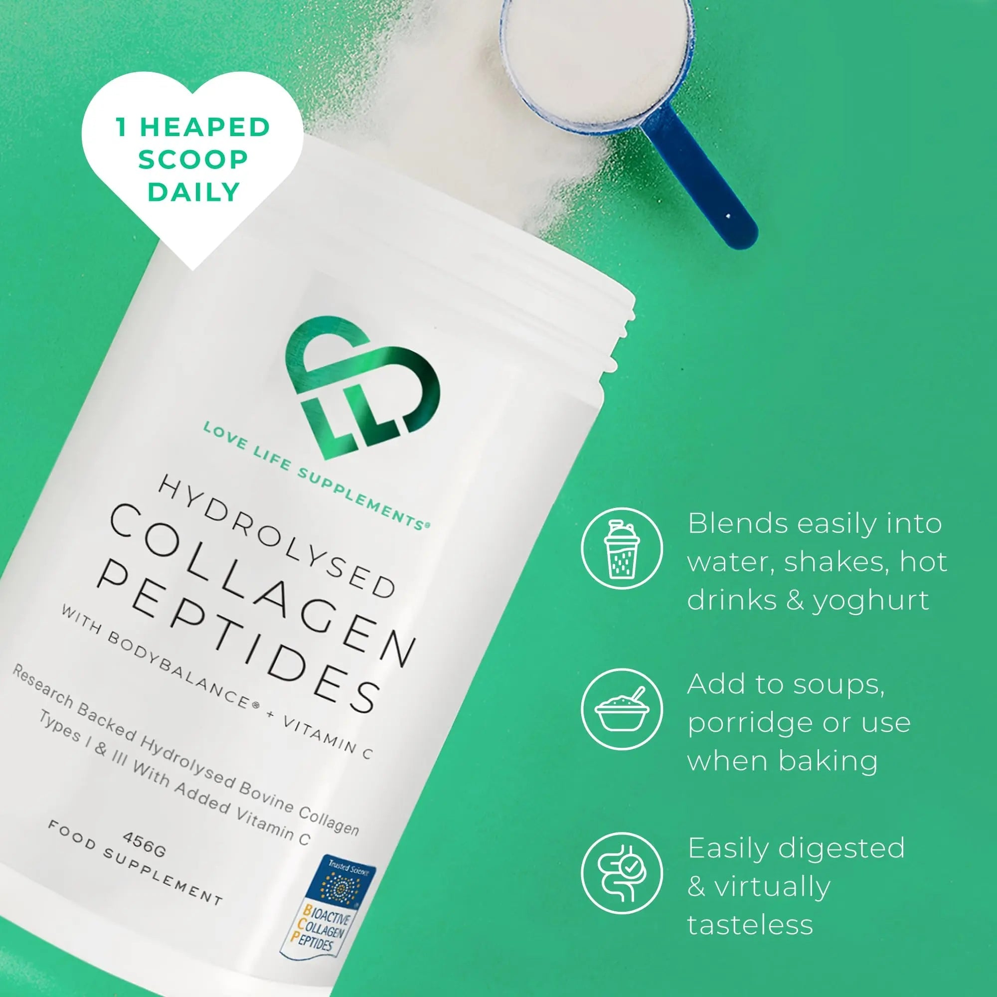 BODYBALANCE® Collagen Powder by LLS - Hydrolysed Bovine Collagen Peptides Types 1 & 3 with Vitamin C - Joint, Ligament LOVE LIFE SUPPLEMENTS Au supplements
