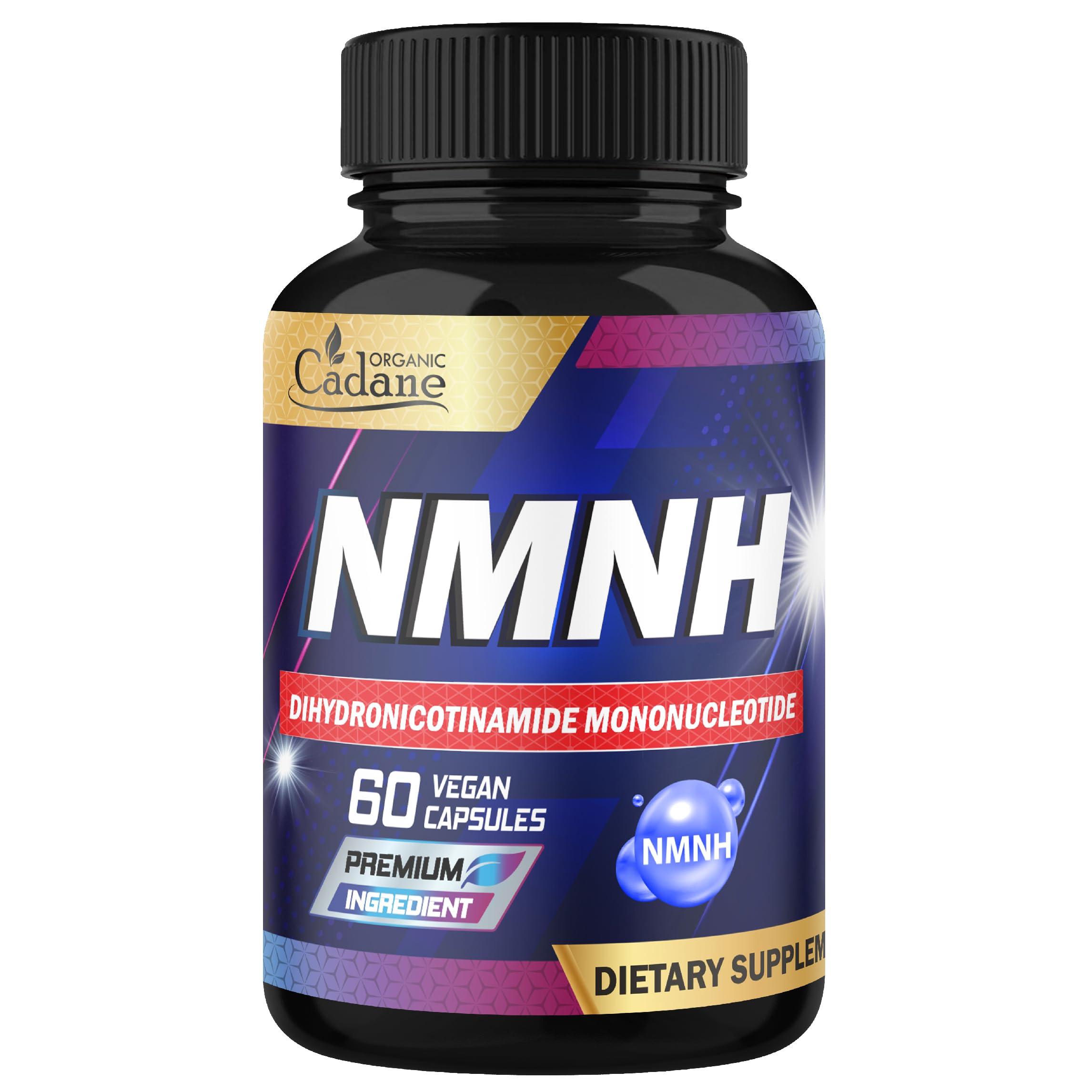 Cadane NMNH Supplement | Support Energy & Healthy Aging | Dihydronicotinamide Mononucleotide | Non-GMO – 60 Capsules – 30-Day Organic Cadane Au supplements