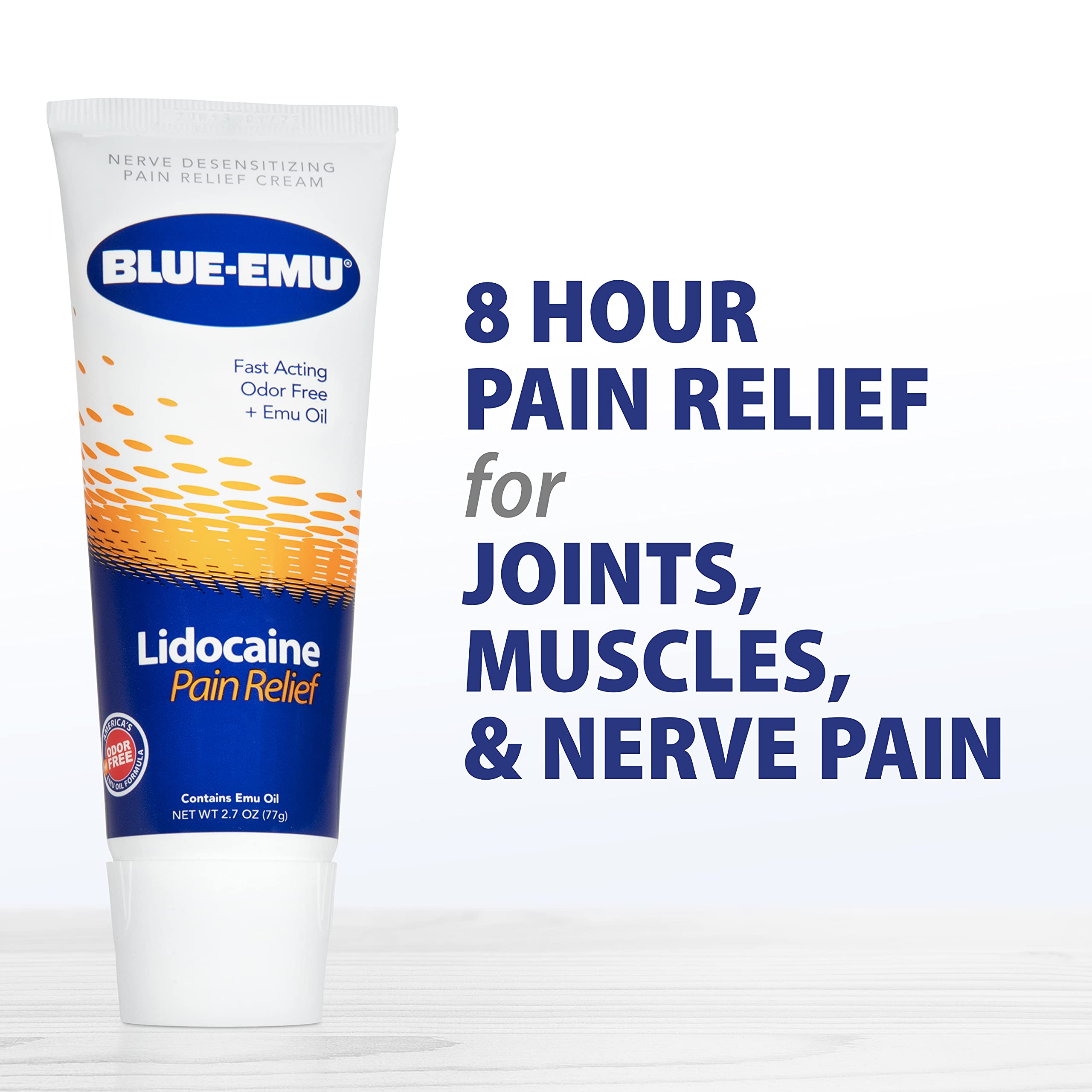 BLUE-EMU Lidocaine Pain Relief Cream for Fast, Numbing Relief, 2.7 Oz, 1 Pack BLUE-EMU Au supplements
