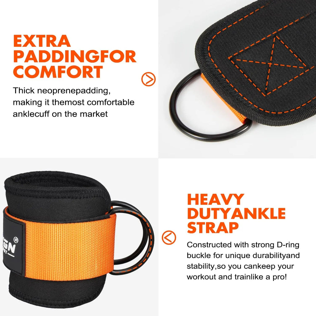 Ankle Resistance Bands with Cuffs for Leg and Glute Training - Exercise Equipment HPYGN Au supplements