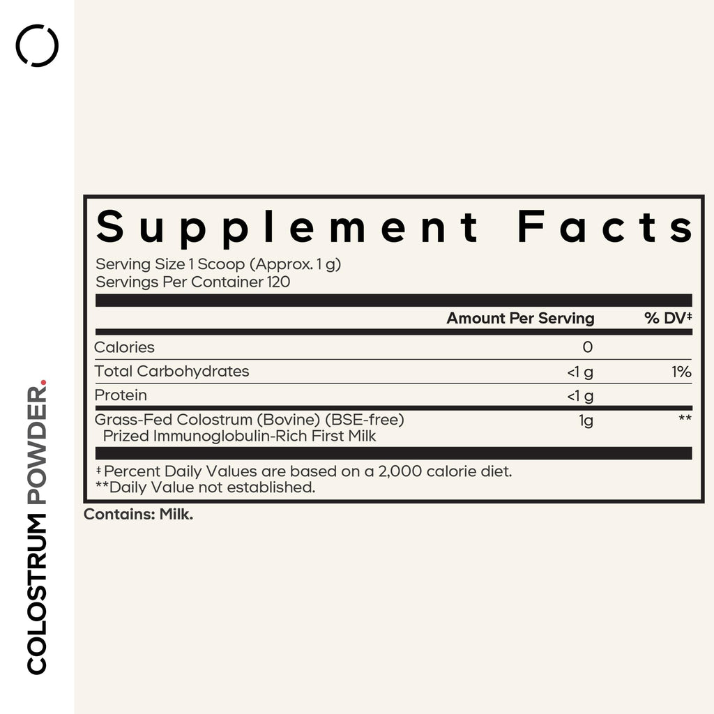Codeage Bovine Colostrum Powder Supplement 4-Month Supply, 1000mg per Serving, Grass-Fed Ethically Sourced, Immunoglobulin-Rich Prized First Milk, Cold-Chain Pasteurized, Agglomerated, Non-GMO, 4.3 OZ Codeage Au supplements