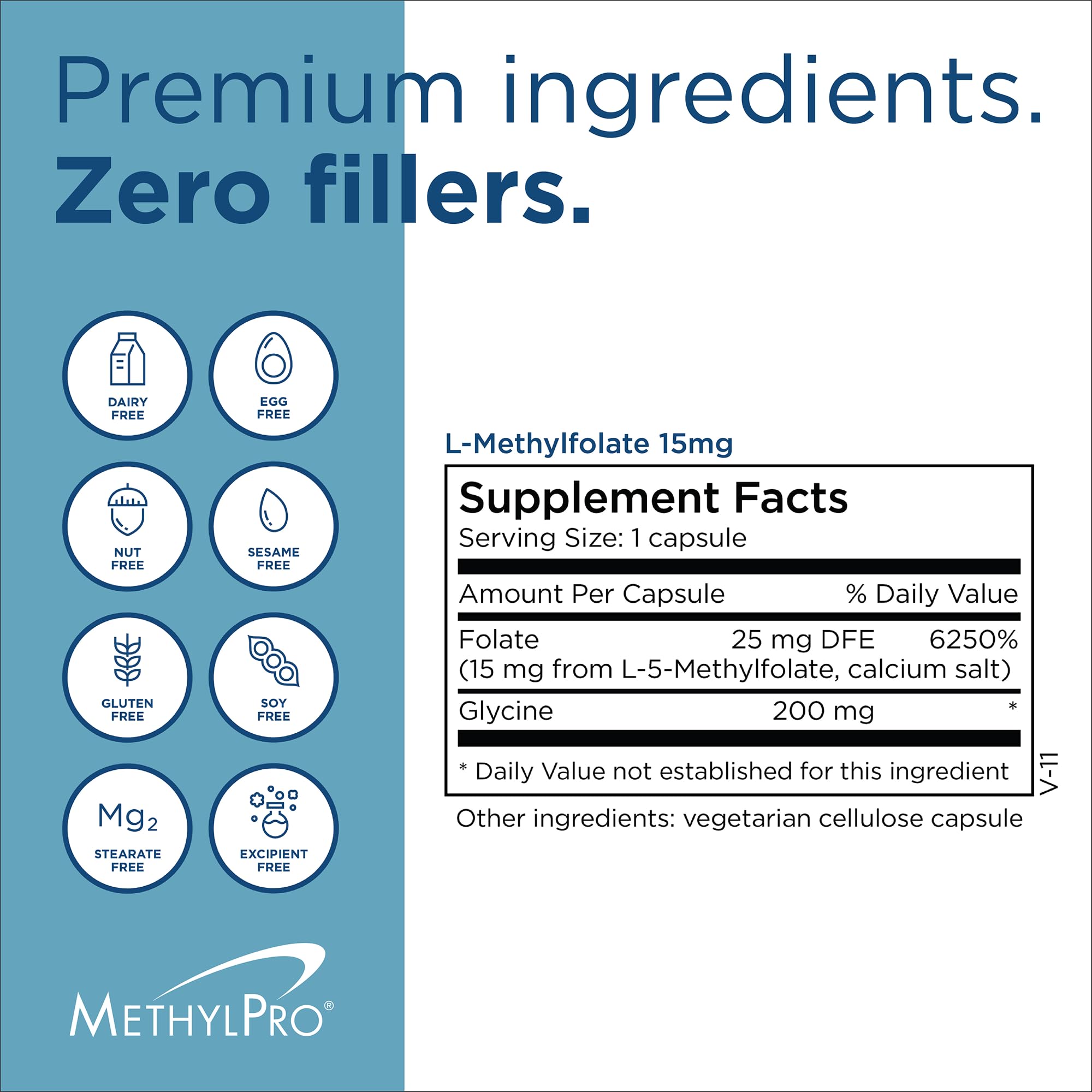 MethylPro 15mg L-Methylfolate (30 Capsules) - Professional Strength Active Methylfolate, 5-MTHF Supplement for Mood, Brain Health + Immune Support,