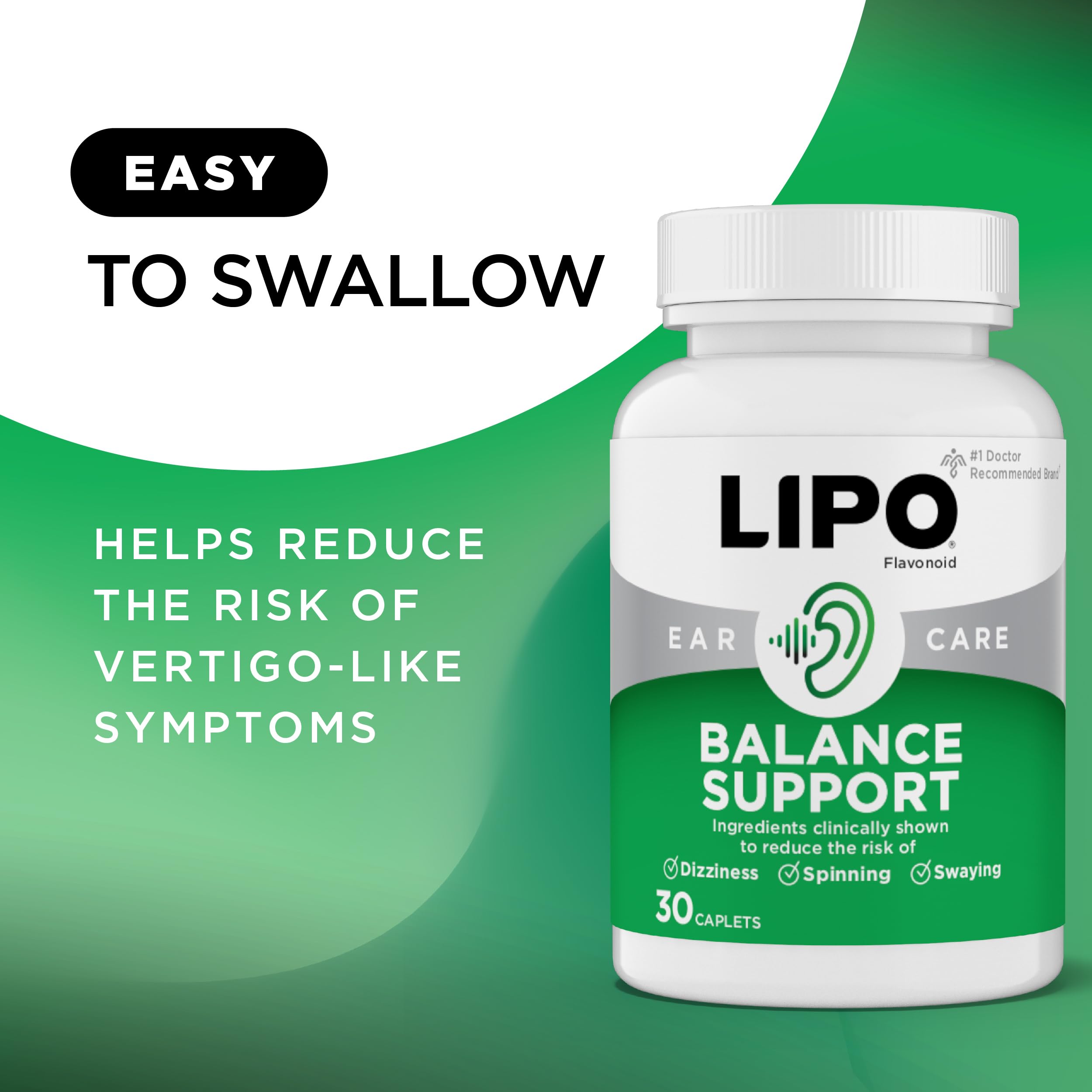 Lipo-Flavonoid for Vertigo & Dizziness Relief, Clinically Tested Formula with Ginkgo Biloba, Vitamin D, & Vitamin B Complex