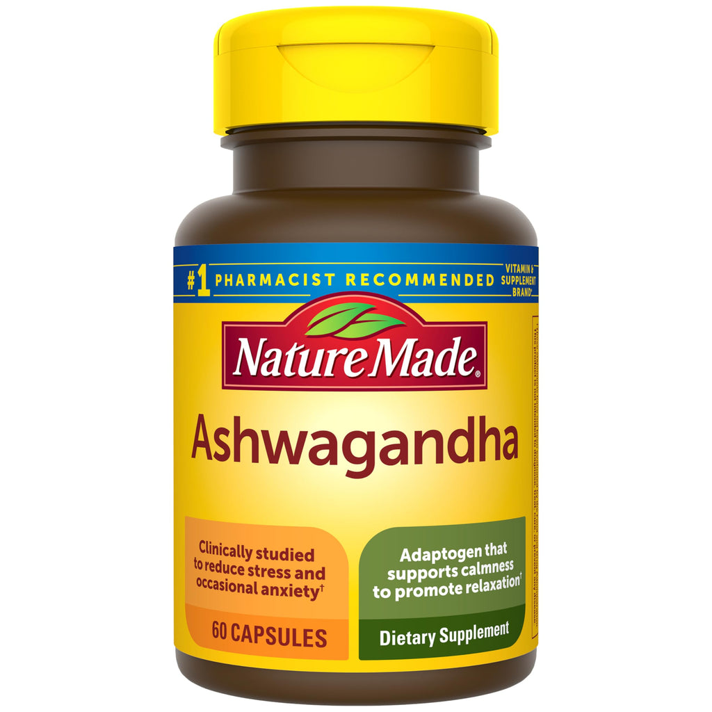 Nature Made Ashwagandha Capsules 125mg for Stress Support, Ashwagandha Supplements, 60 Capsules, 60 Day Supply Nature Made Au supplements