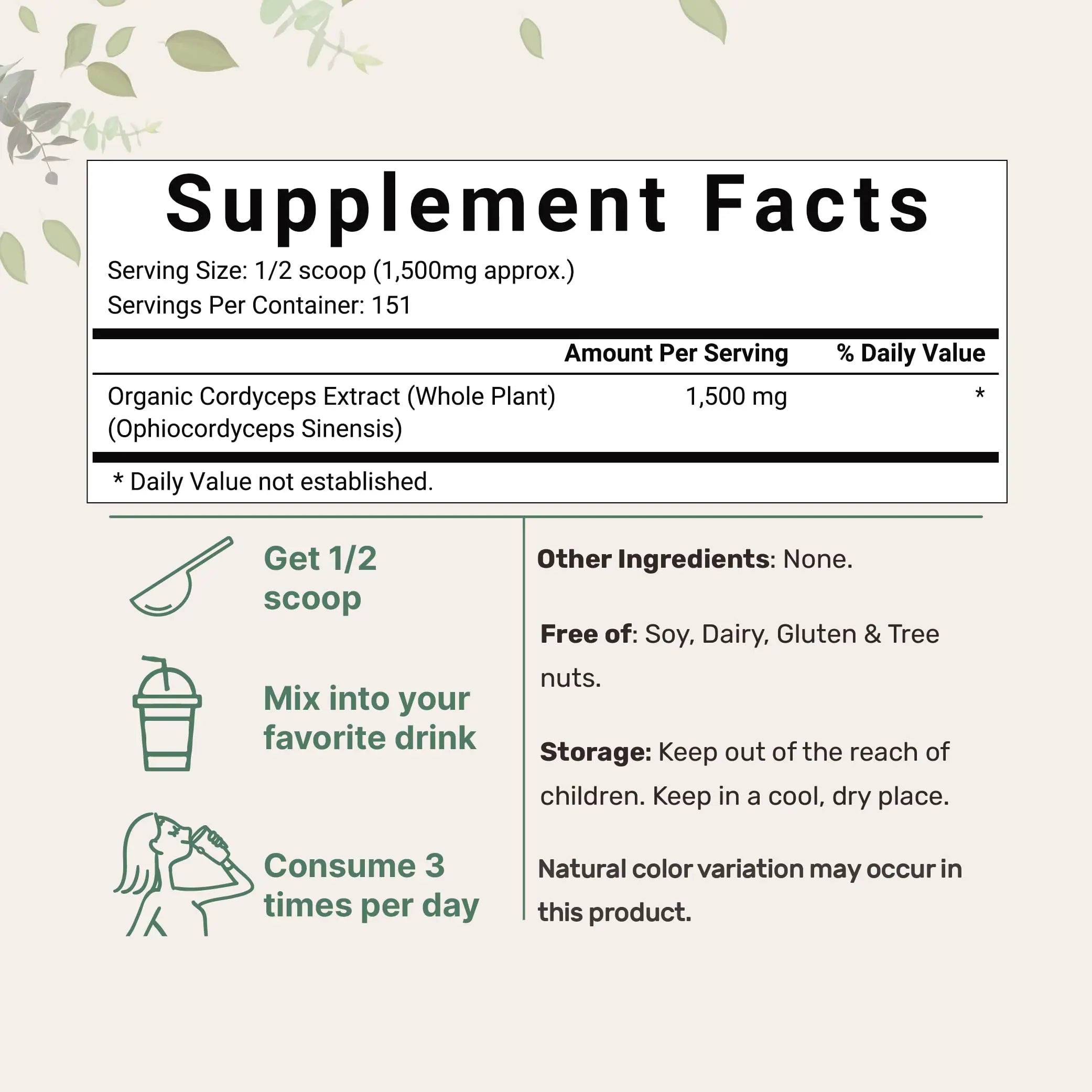 Organic Cordyceps Mushroom Extract Powder, 8 Ounces | Sustainably US Grown Micro Ingredients Au supplements