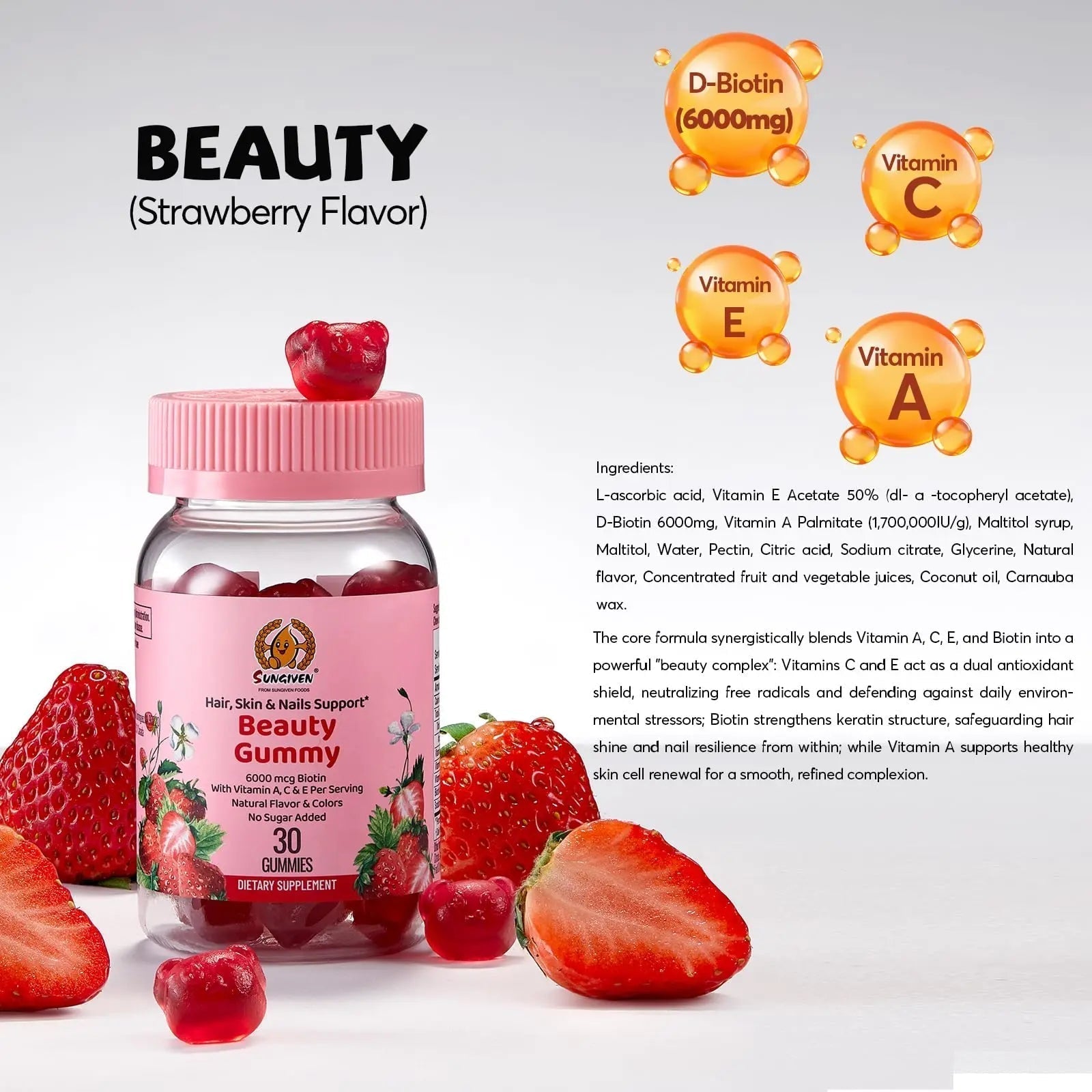 Women's Multivitamin Gummy Pack, 3 Support for Hair Skin Nails Sleep Daily Health, Vitamins A, D, C, E, Biotin, Ashwagandha SUNGIVEN Au supplements