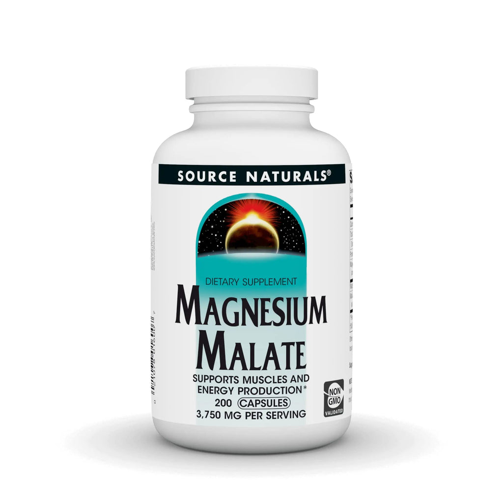 Source Naturals Magnesium Malate, Magnesium Malic Acid Supplement, Non GMO, 3750 MG Source Naturals Au supplements
