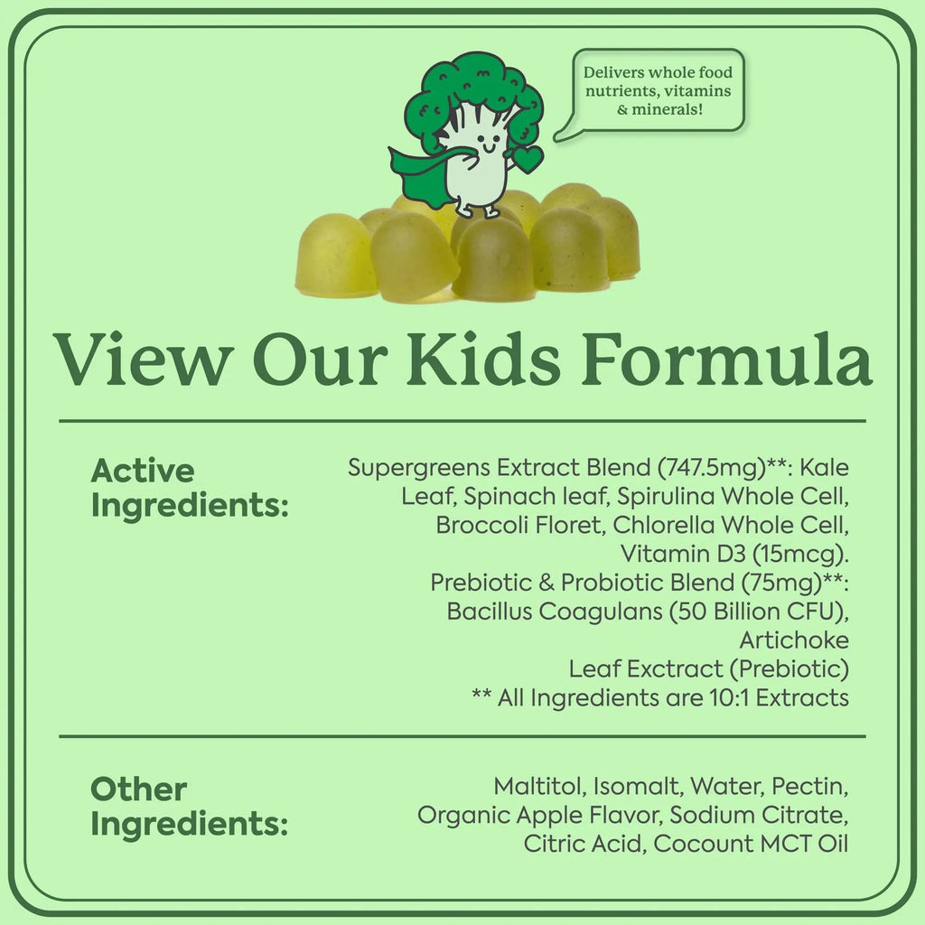 WonderGreens Kids Super Veggie Gummies – Sugar-Free, Allergen-Free Multivitamin for Picky Eaters with Probiotics Plant People Au supplements