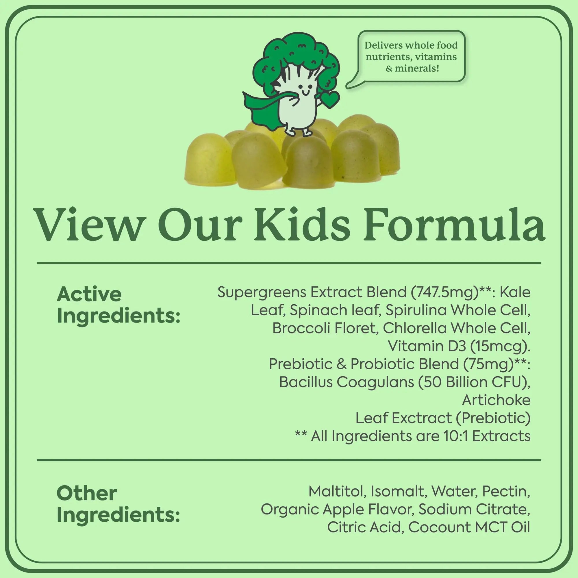 WonderGreens Kids Super Veggie Gummies – Sugar-Free, Allergen-Free Multivitamin for Picky Eaters with Probiotics Plant People Au supplements