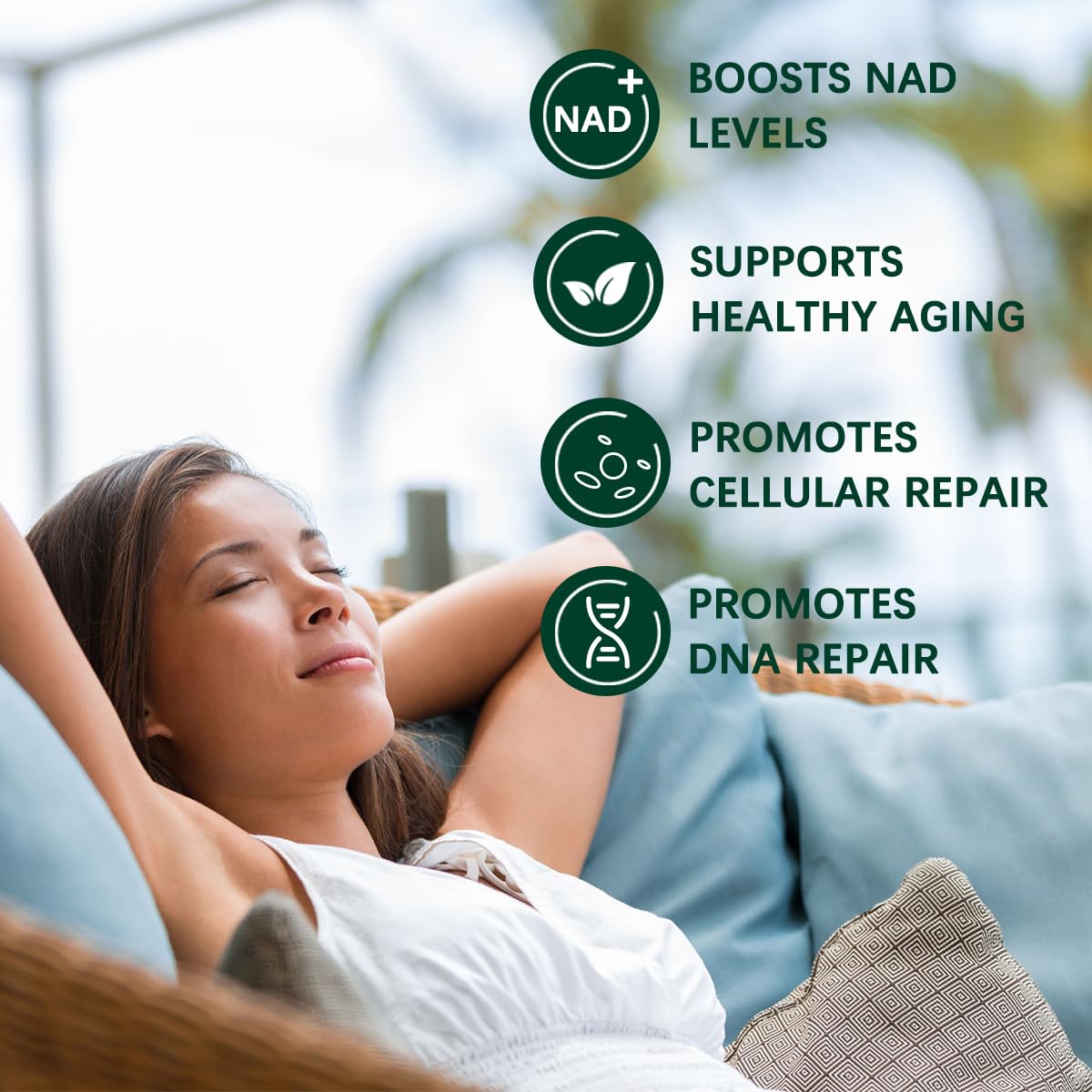 ESUNM Liposomal NAD+ Supplement with Resveratrol, NMN Supplement NAD Resveratrol Support Cellular Health, Stamina & Healthy Aging,Third-Party Tested，80 Capsules ESUNM Au supplements
