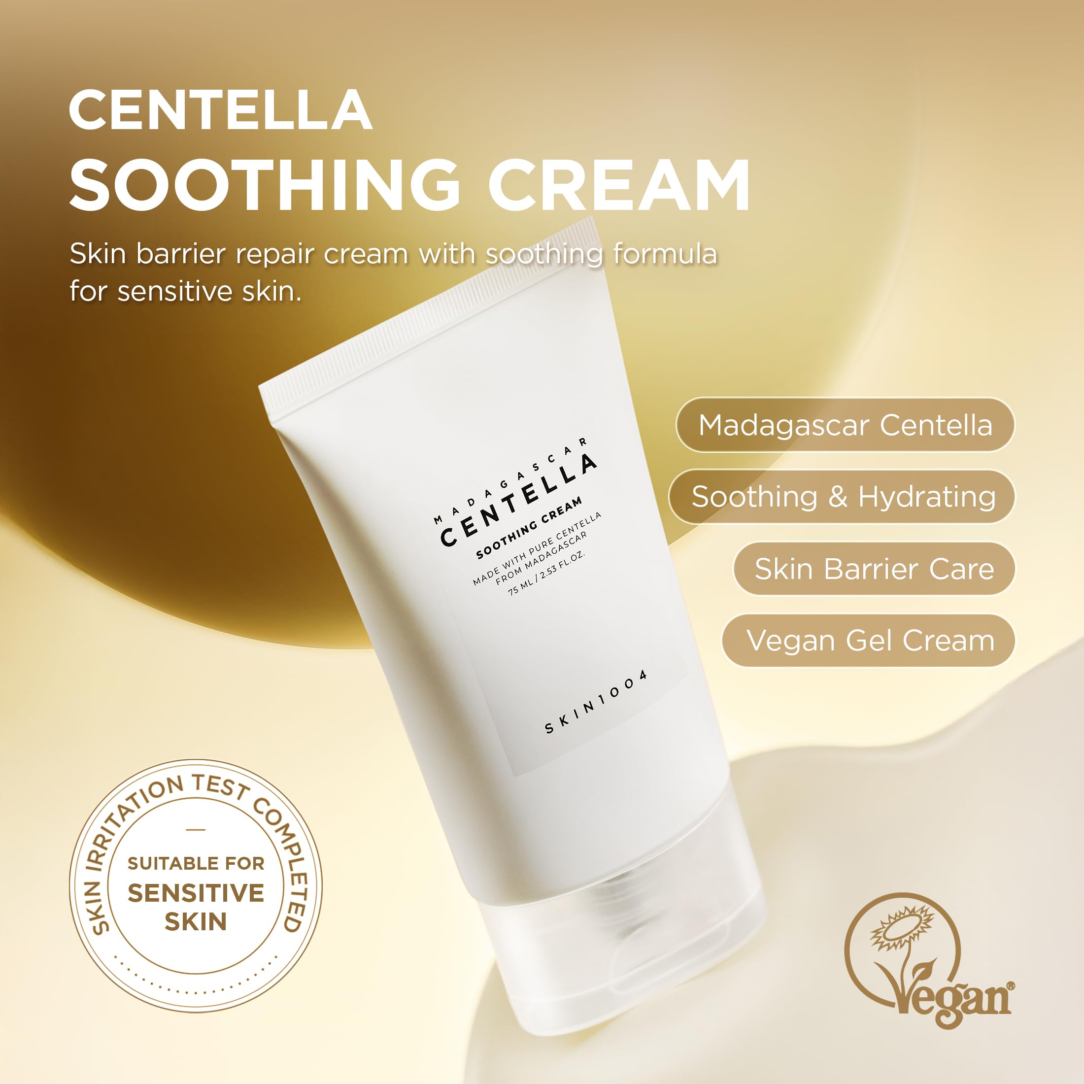 SKIN1004 Centella Soothing Cream, Face Moisturizer with Centella Asiatica, Korean Centella Moisturizer Cream for Soothing