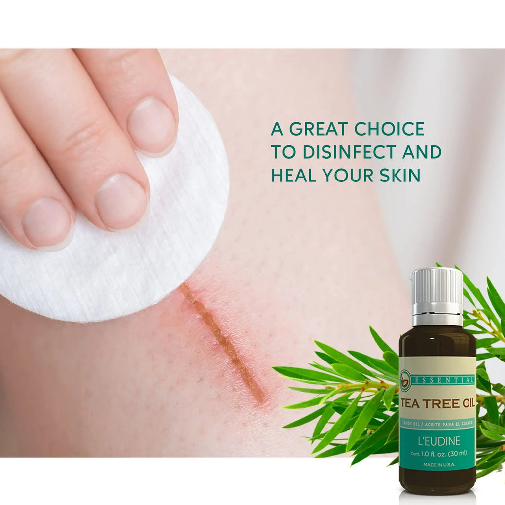 L’EUDINE Tea Tree Oil – 1fl Oz Multipurpose Body Oil for Acne, Toenail Problems, Dandruff, Skin Bites L'eudine Au supplements