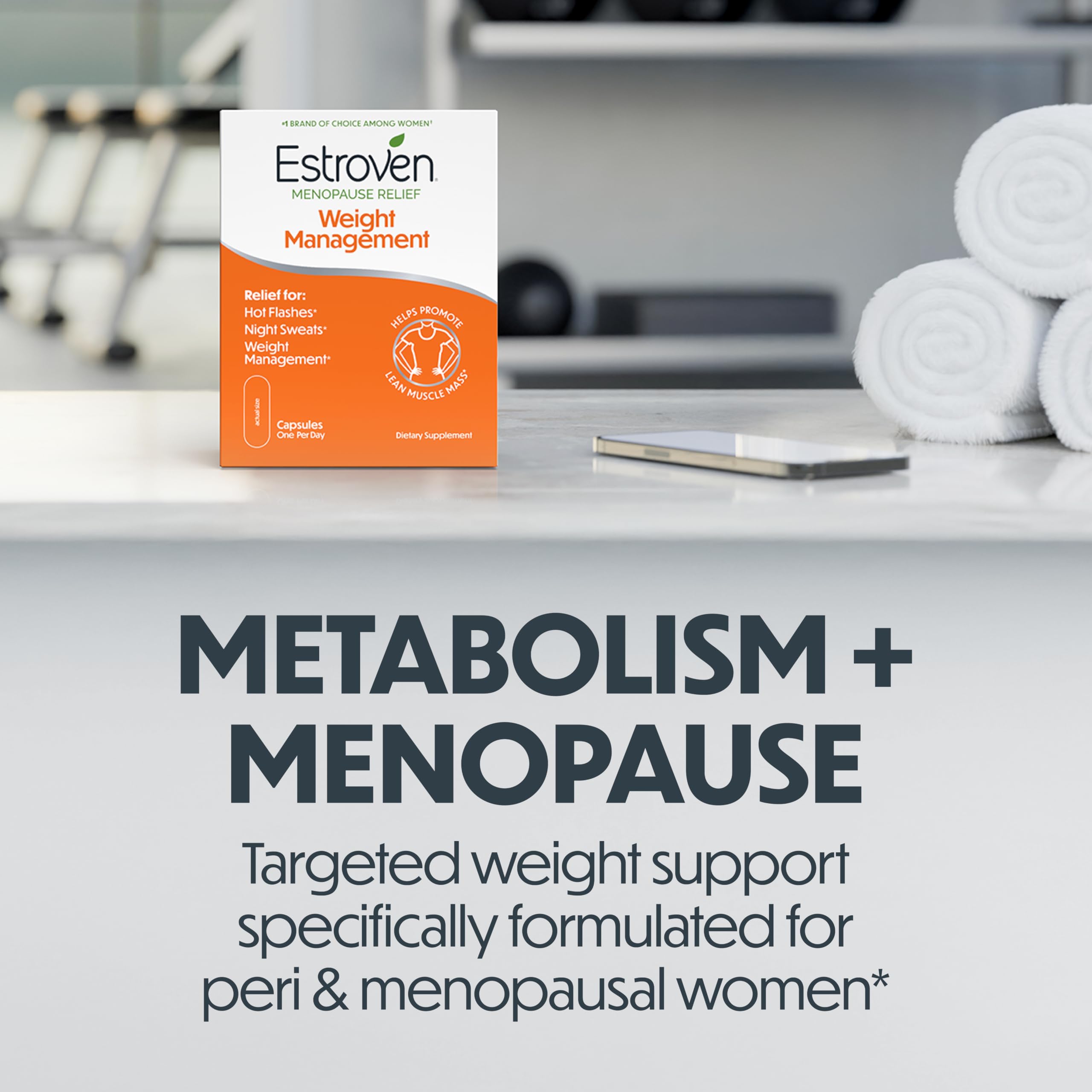 Estroven Weight Management for Menopause Relief - 30 Ct. - Clinically Proven Ingredients Help Manage Weight, Provide Night Sweats & Hot Flash Relief* Drug-Free & Gluten-Free Caplets Estroven Au supplements