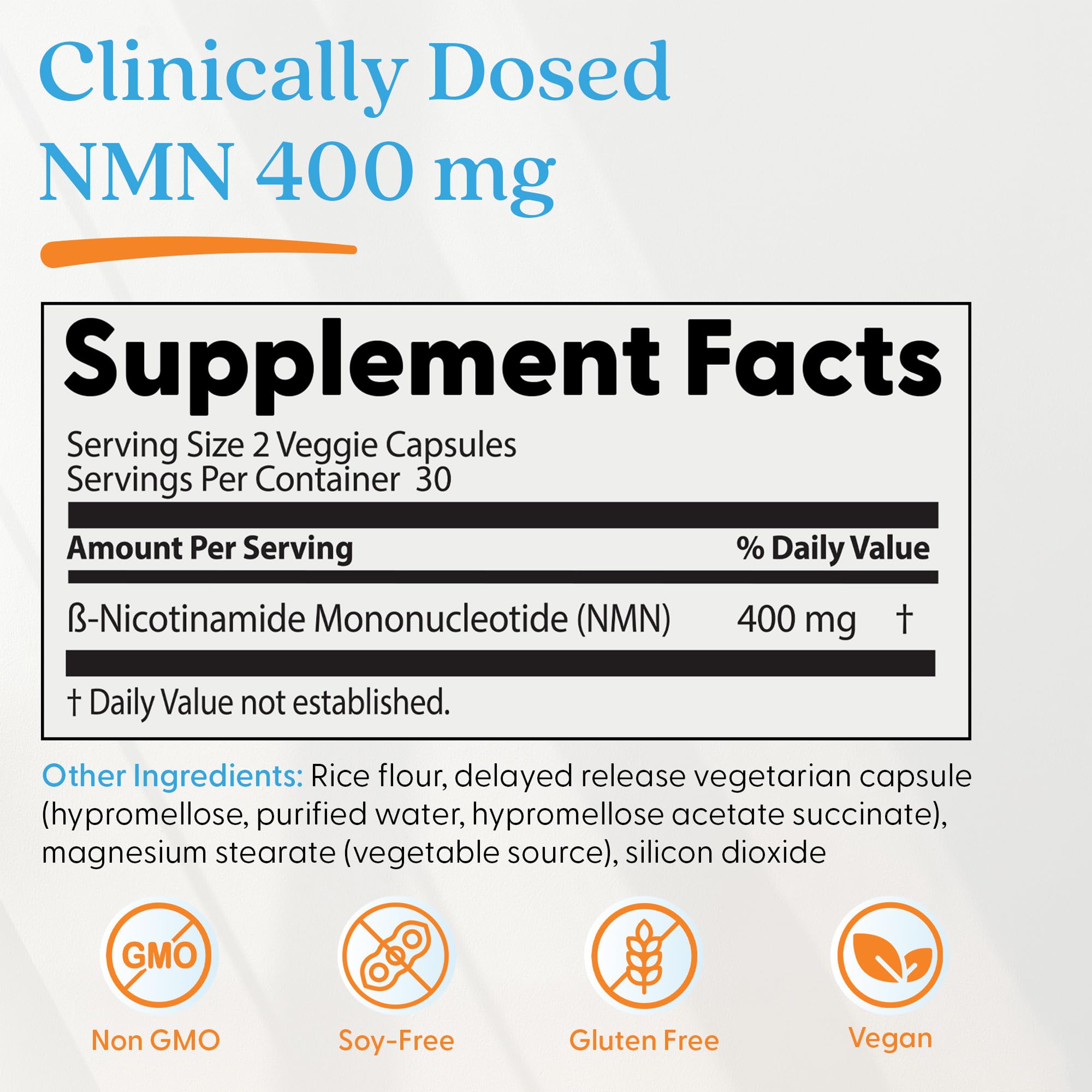 Doctor's Best NMN Supplement for Women & Men - Supports NAD+ Production & Cellular Energy, Beta Nicotinamide Mononucleotide, 200 mg per Capsule, Vegan, Non GMO - 60 Veg Caps Doctor's BEST Au supplements