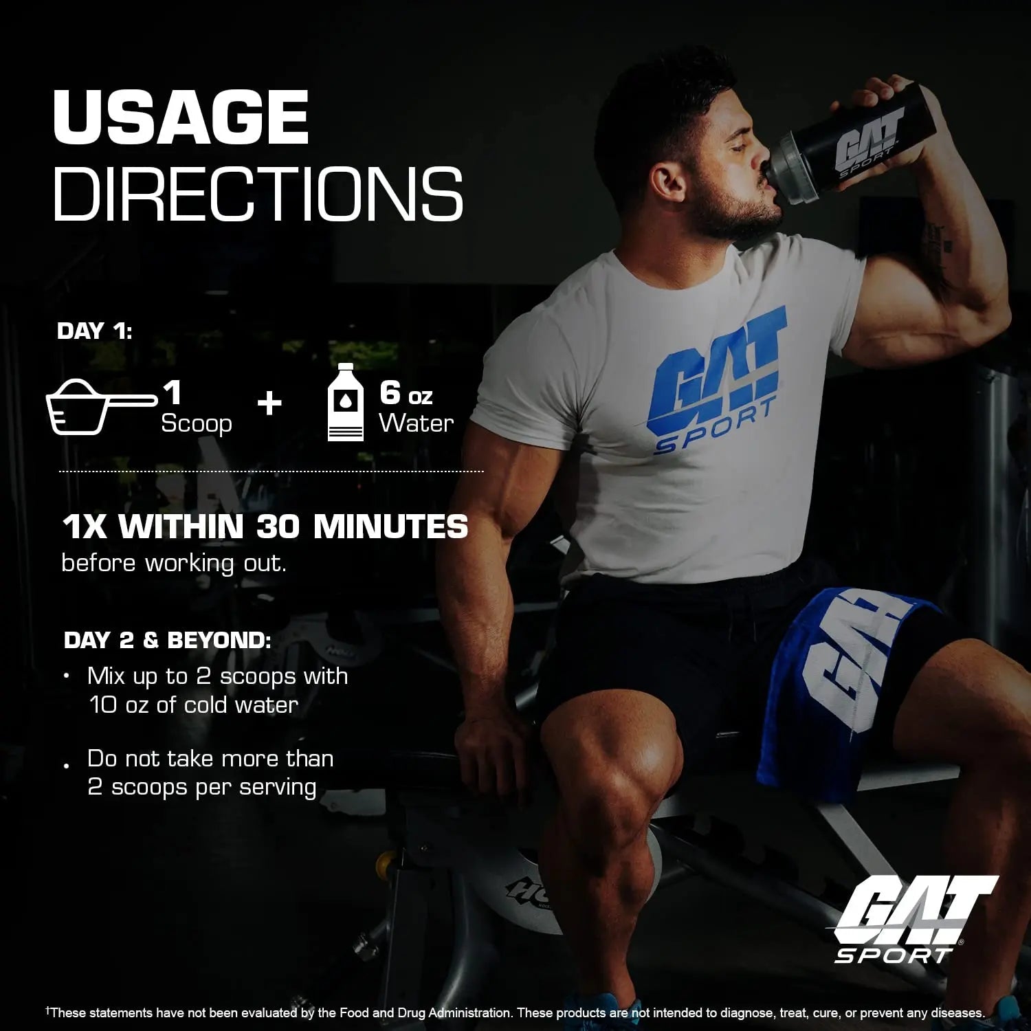 GAT SPORT Nitraflex Black Pre-Workout Powder, Extreme Pre-Training Formula for Men GAT SPORT Au supplements