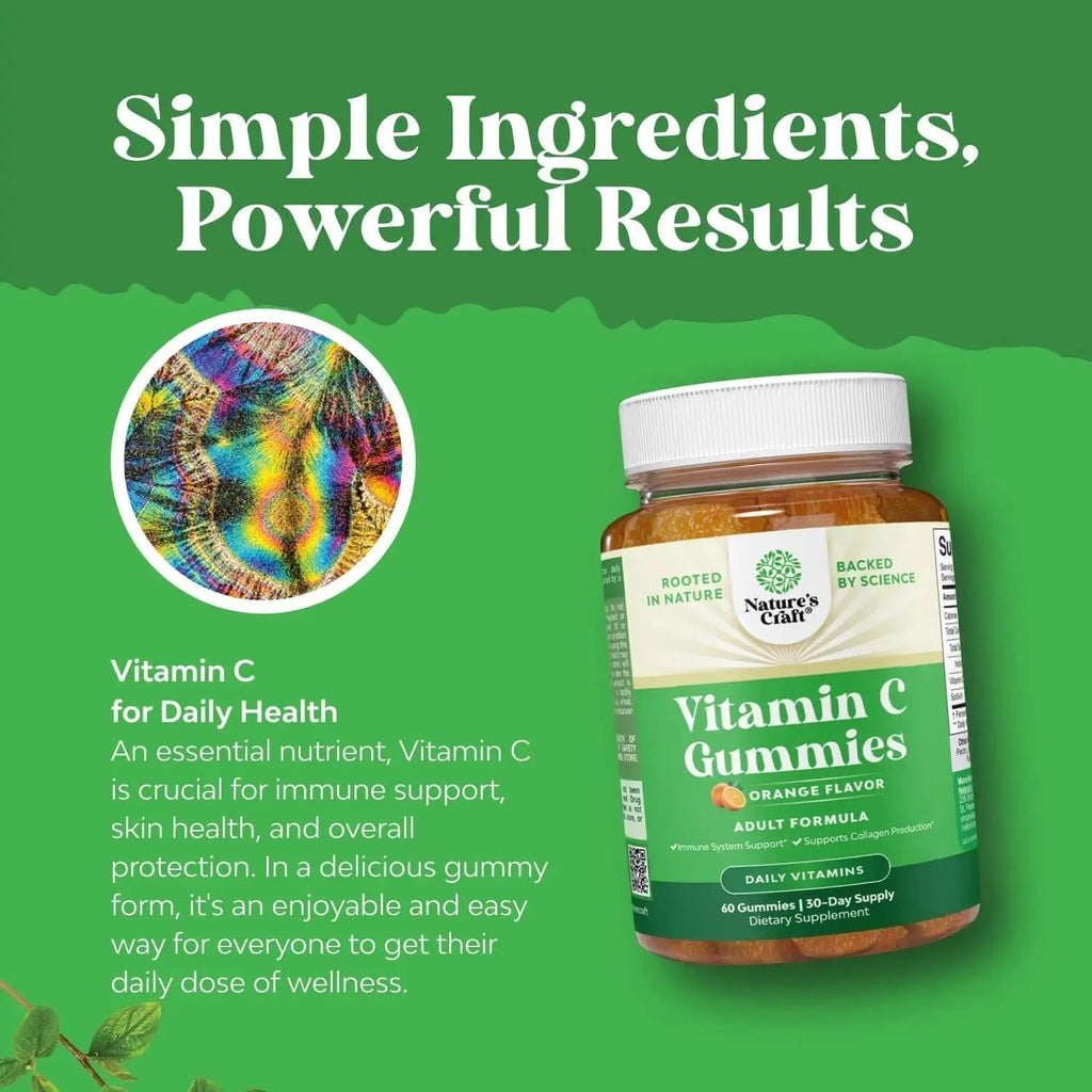 Bundle of Multivitamin Gummies for Adults - Vitamin Gummy for Energy and Immunity - Halal and Chewable Vitamin C Gummies for Adults Natures Craft Au supplements