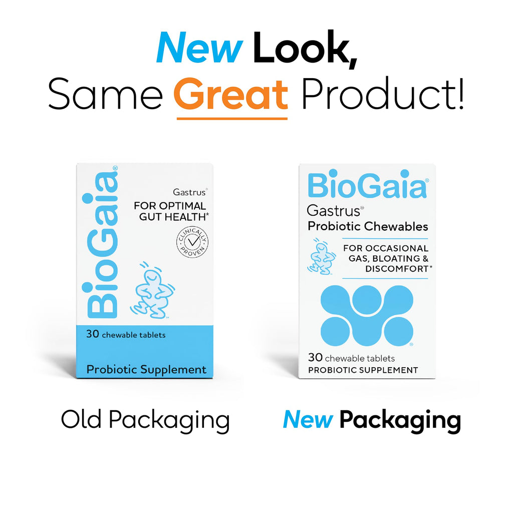 BioGaia Gastrus Gut Health Probiotic | Eases Abdominal Discomfort, Gas & Bloating | Promotes Regularity & a Healthy Gut | Contributes to a Balanced Microbiome | Backed by 30 Years of Research BioGaia Au supplements
