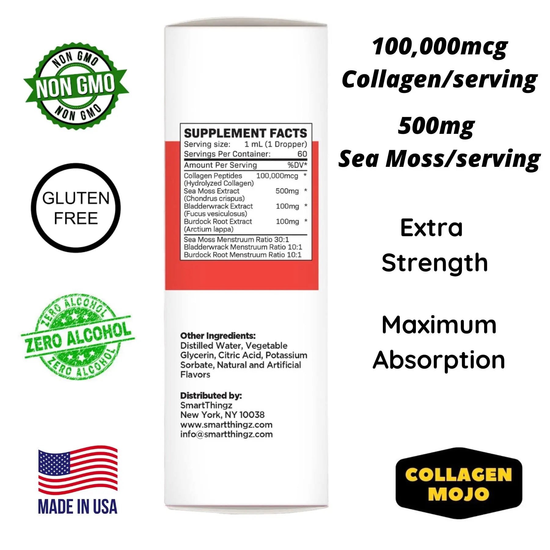 Collagen Mojo Liquid Collagen Peptides with Sea Moss, Burdock Root & Bladderwrack Collagen Mojo Au supplements