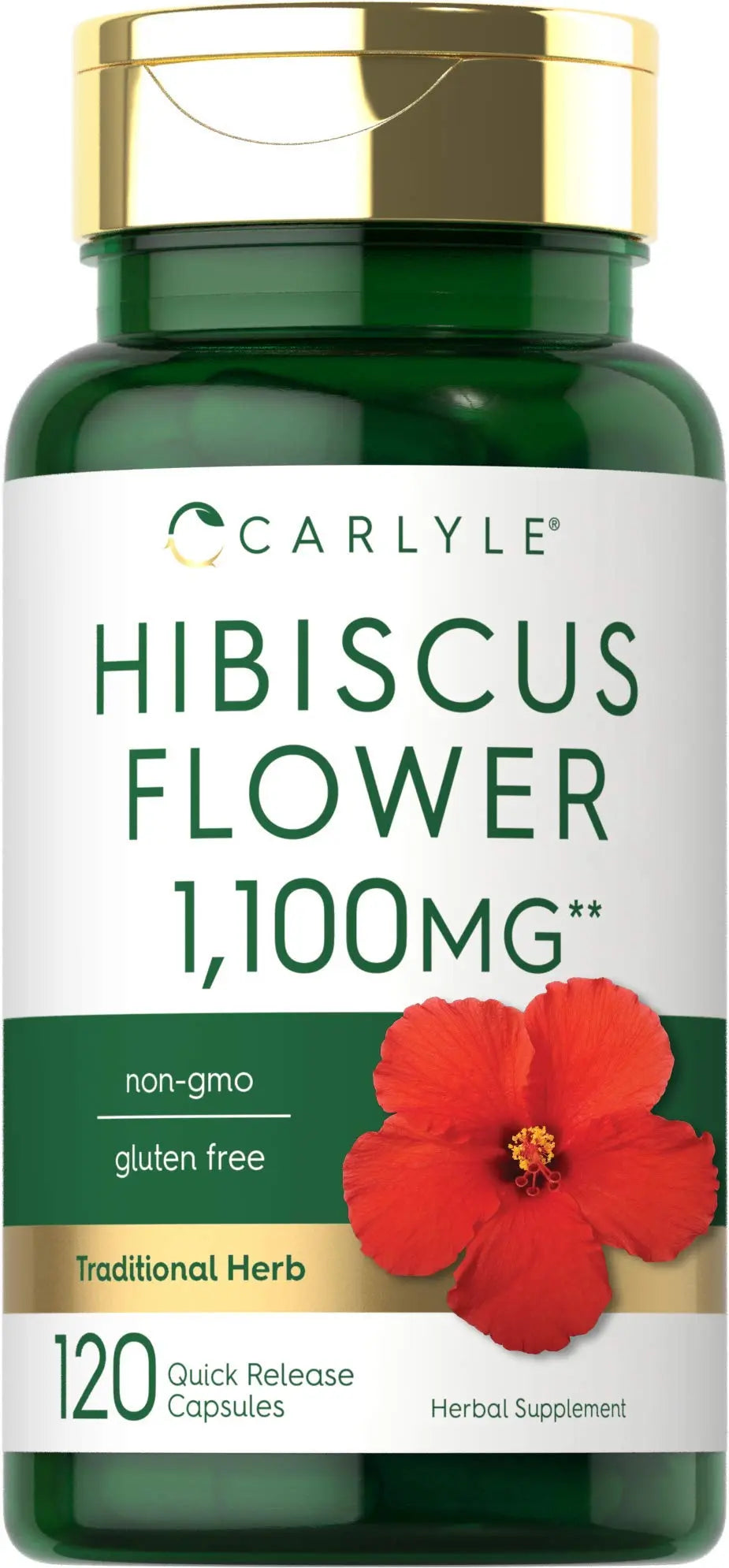 Hibiscus Flower Extract 1100 mg | 120 Capsules | Non-GMO, Gluten Free Supplement Carlyle Au supplements