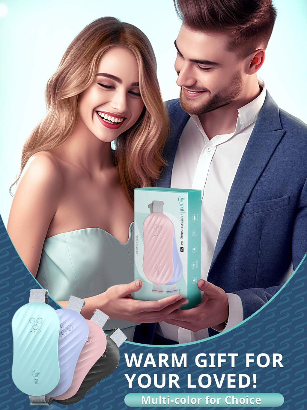 Slimpal AI Portable Heating Pad for Period Cramps, Smart AI Heat Chip, Electric Cordless Heating Belt for Back, Belly, Waist, Stomach, Menstrual Wearable Heating Pad Gifts for Girl Women Her Pink S2 Slimpal Au supplements