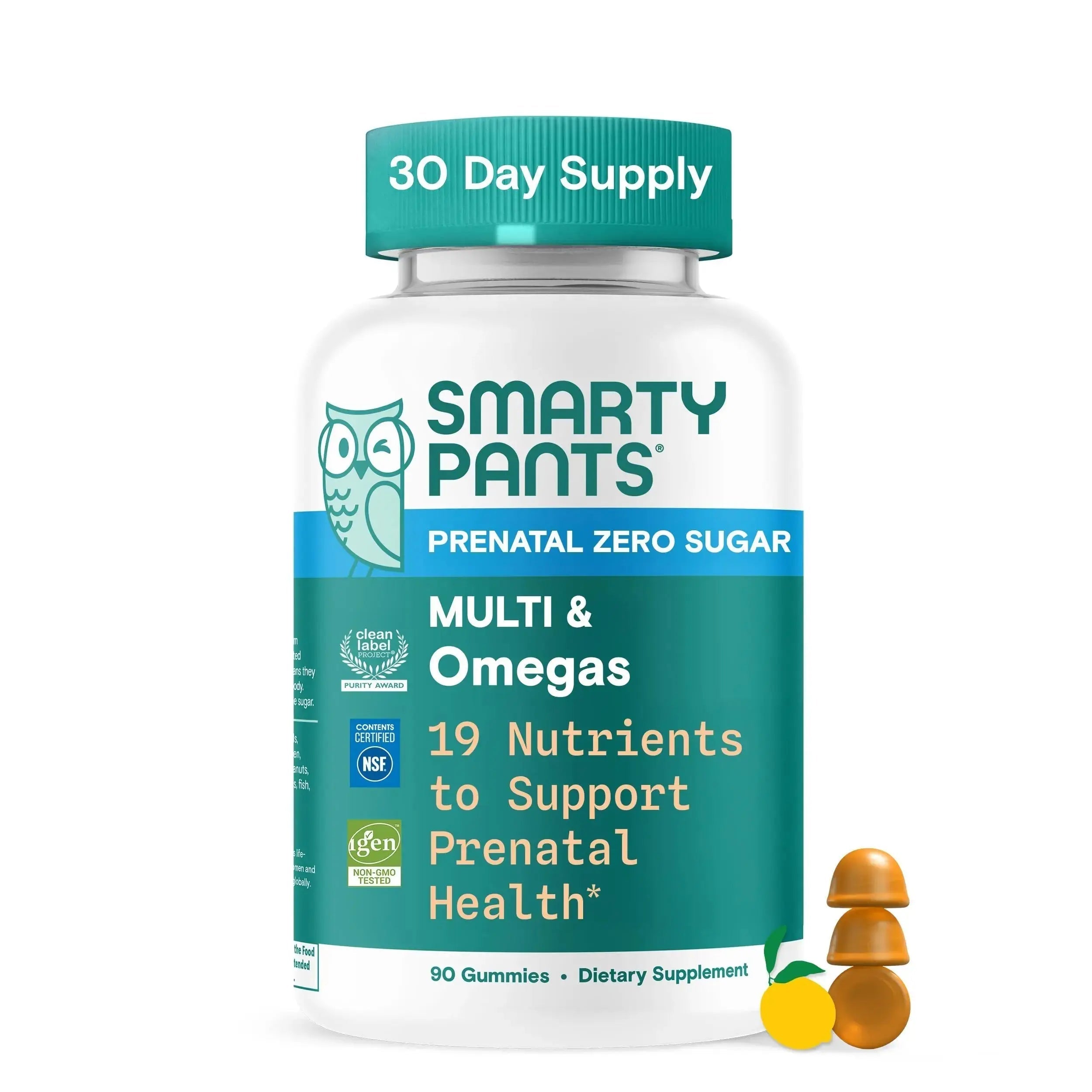 SmartyPants Zero Sugar Prenatal Multivitamin Gummies: Choline, Methylfolate, Omega 3 (ALA), Vitamin D3, C, Vitamin B12, B6, A, K, Zinc, Biotin SmartyPants Au supplements