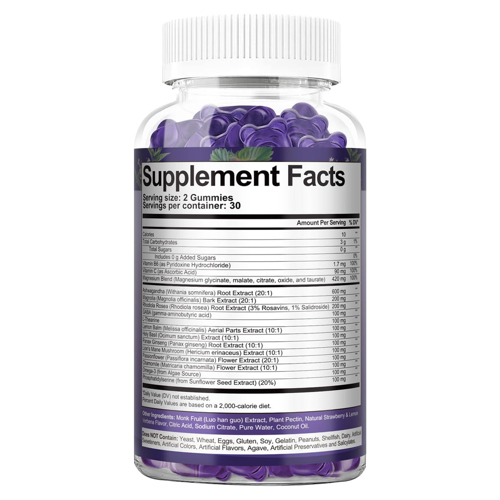 Cortisol Supplements for Women & Men 20-in-1 Cortisol Gummies with Ashwagandha Rhodiola Rosea Magnesium Phosphatidylserine Calm Focus Mood Support Healthy Cortisol Levels 30 Day Supply Totaria Au supplements