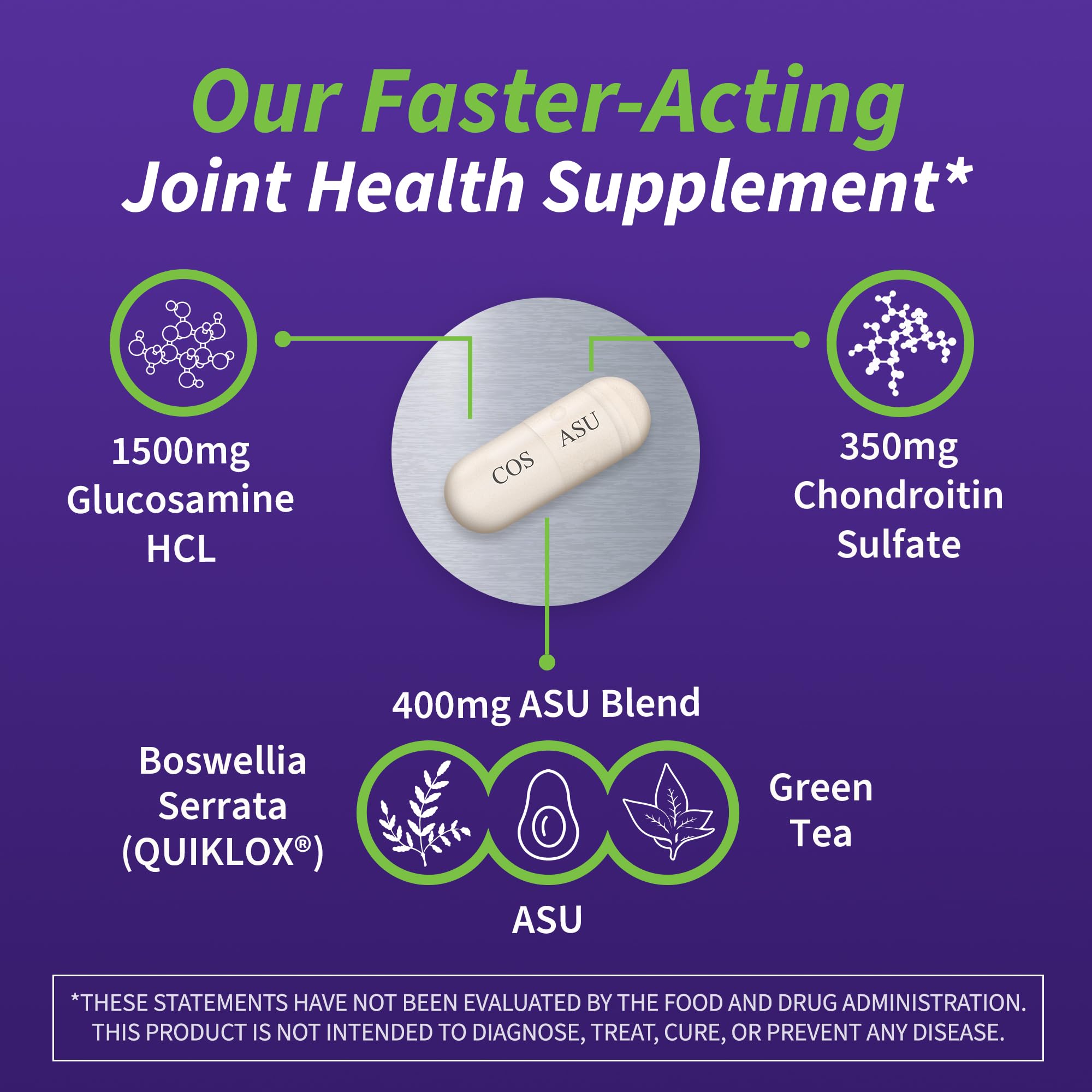 Nutramax Laboratories Cosamin® ASU Joint Health Supplement with Glucosamine, Chondroitin & ASU for Adult Men & Women, Joint Supplement, 230 Capsules Nutramax Laboratories Au supplements
