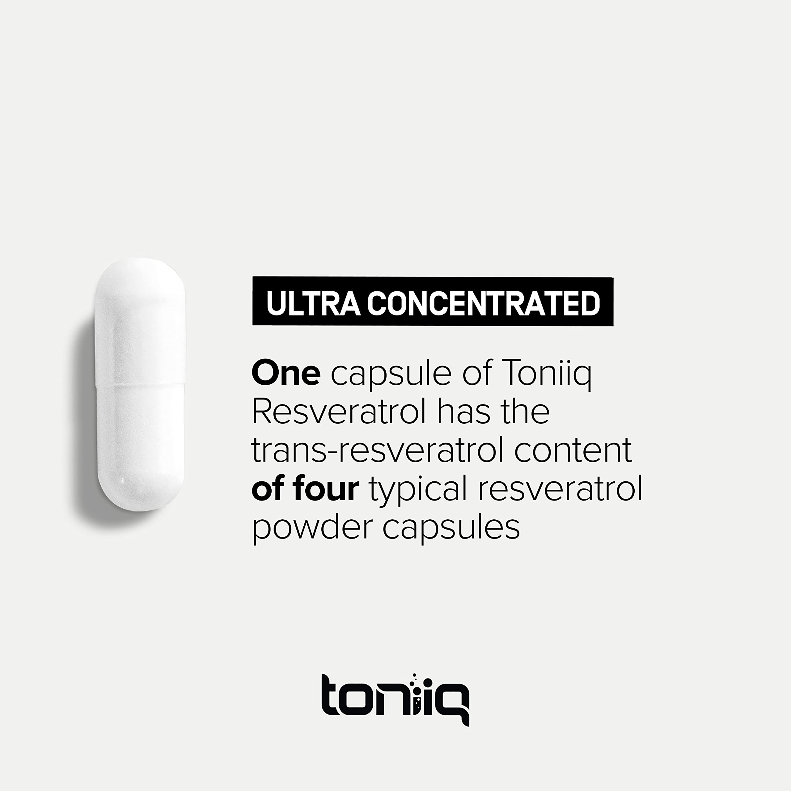 Ultra High Potency Third-Party Tested Trans Resveratrol 1000mg - 98% Pure, Highly Purified and Bioavailable - Resveratrol Polygonum Root Extract - 60 Capsules Toniiq Au supplements