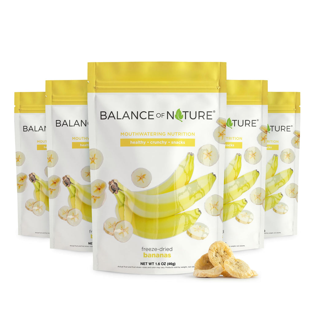 Balance of Nature Freeze-Dried Bananas (5 Pack) – 100% Real Fruit, Crunchy Banana Slices, Healthy Snack, Mouthwatering Nutrition, Gluten-Free, Vegan, No Sugar Added, Five 1.6 oz Bags Balance of Nature Au supplements