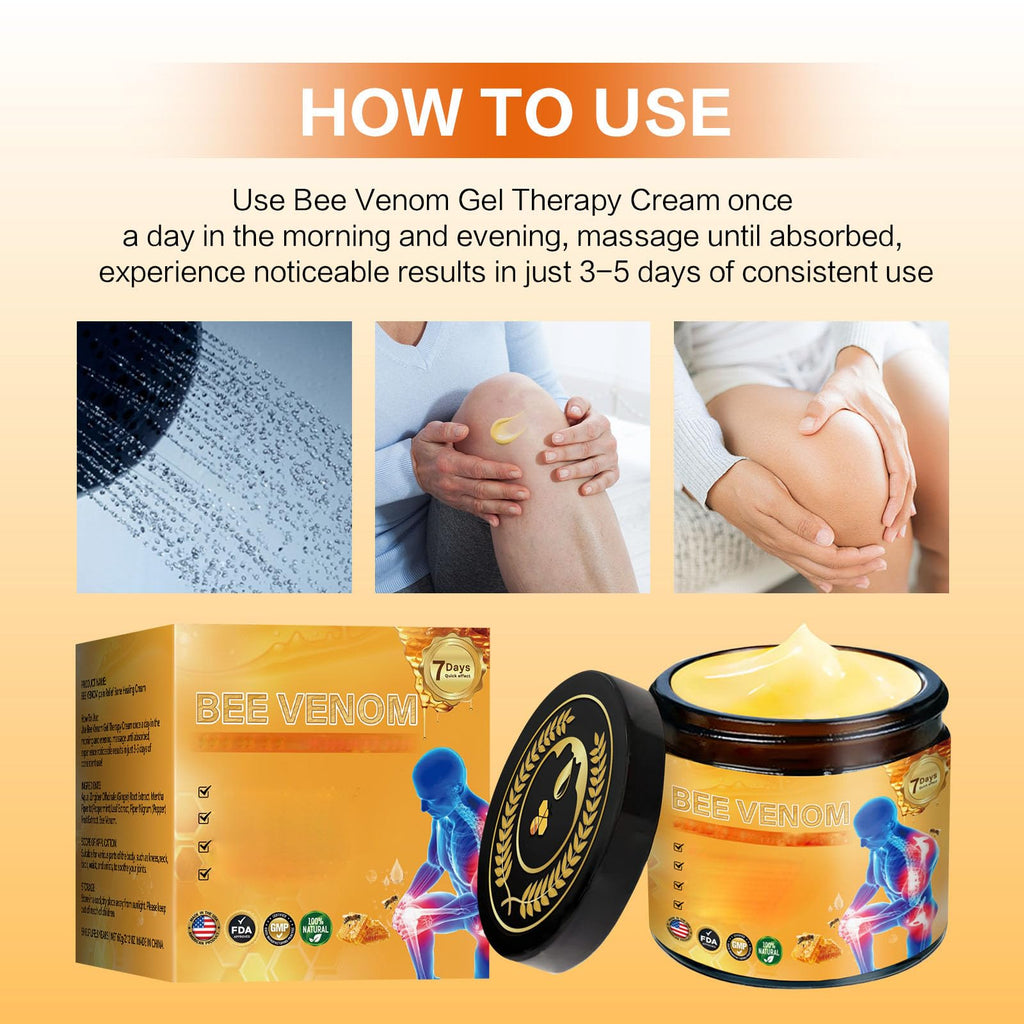 2 Pcs Bee Venom Joint Treatment Cream, Throughout Release Joint Activities Muscle and Massage Relief Gel. Yaper Au supplements