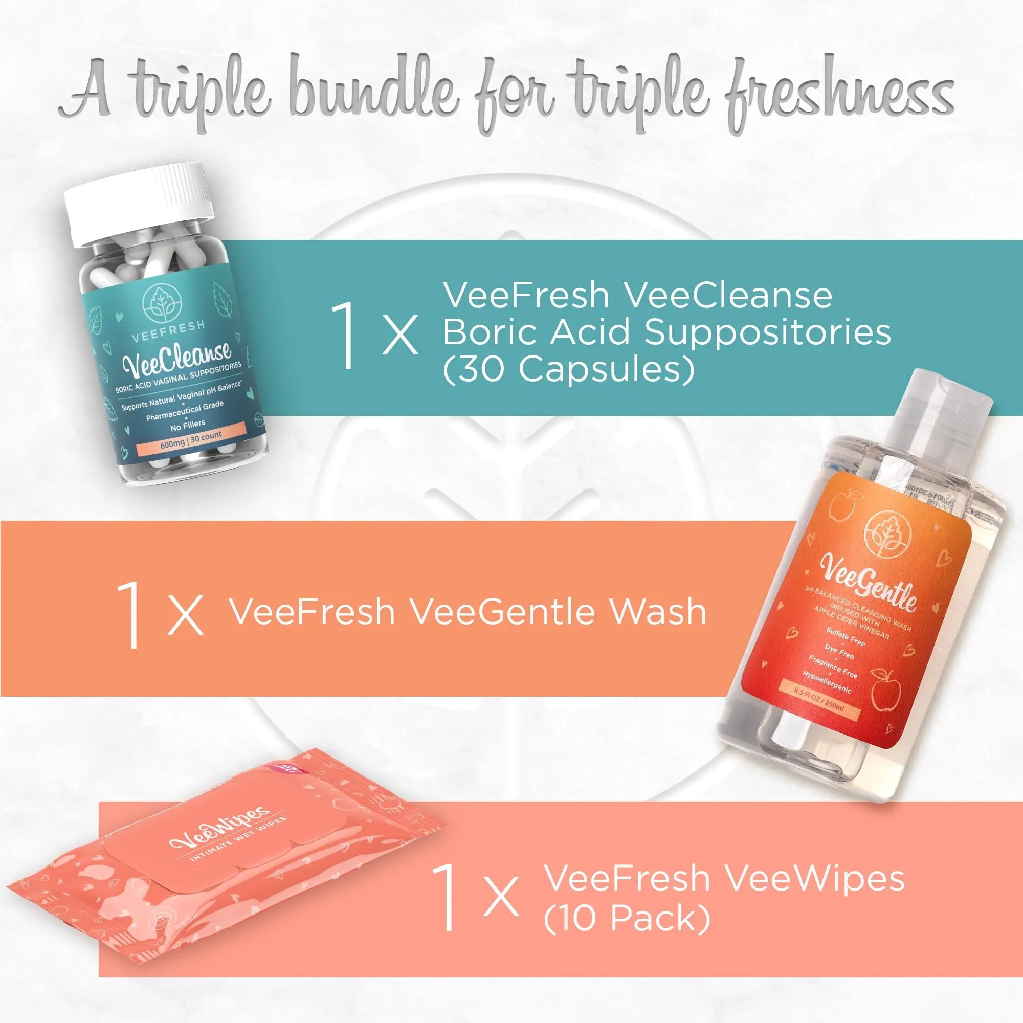 VeeFresh VeePower Bundle - A Convenient Feminine Care Bundle for Any-Time Freshness & Odor Control VeeFresh Au supplements